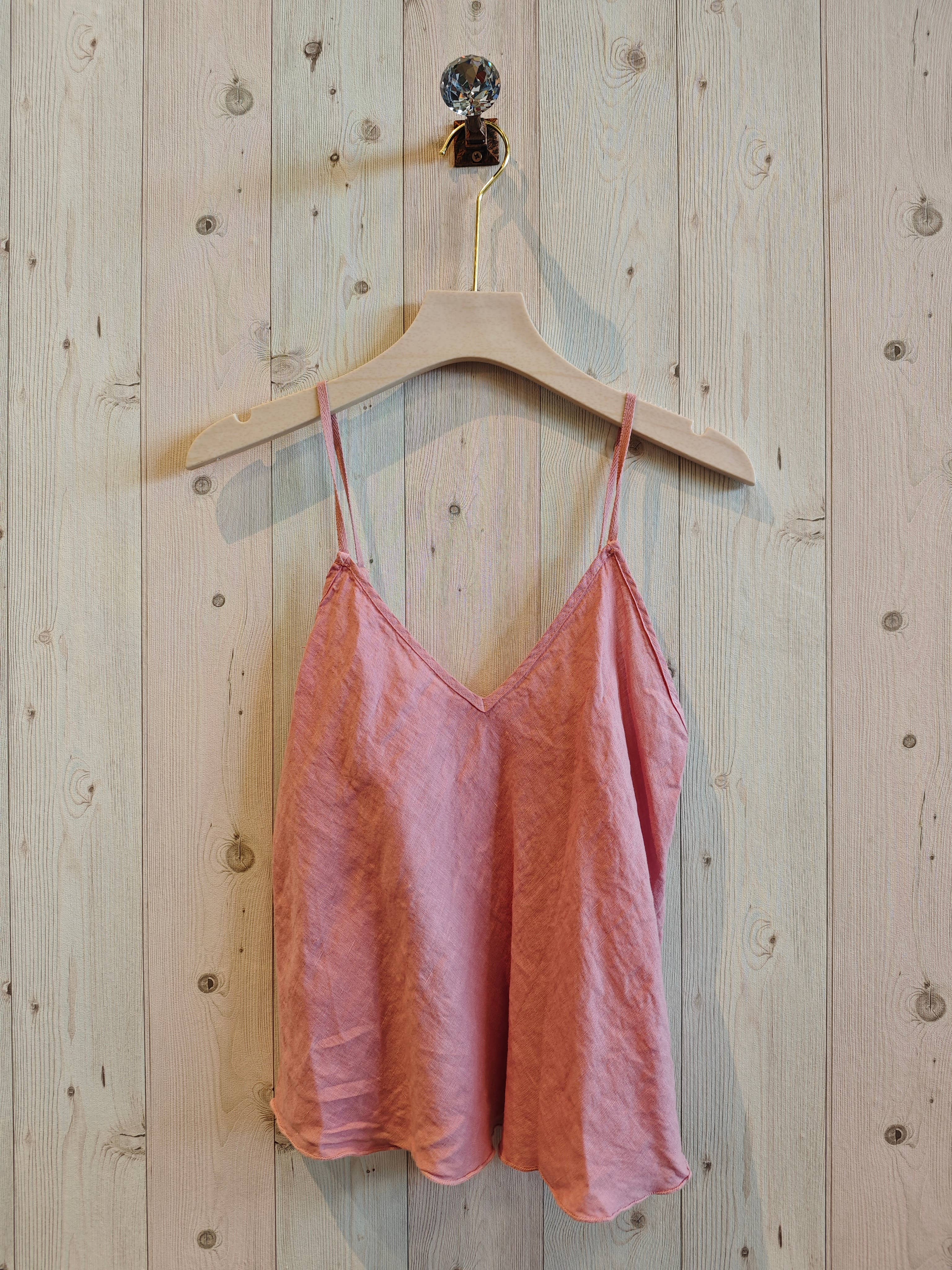 European Linen Strappy Tank 22943