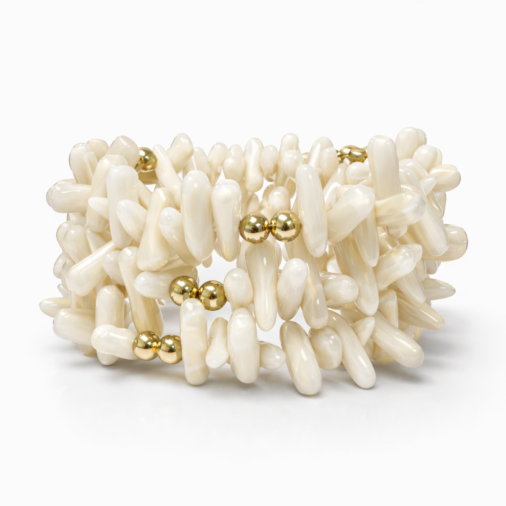 Sahira Ivory Coral Wrap Bracelet