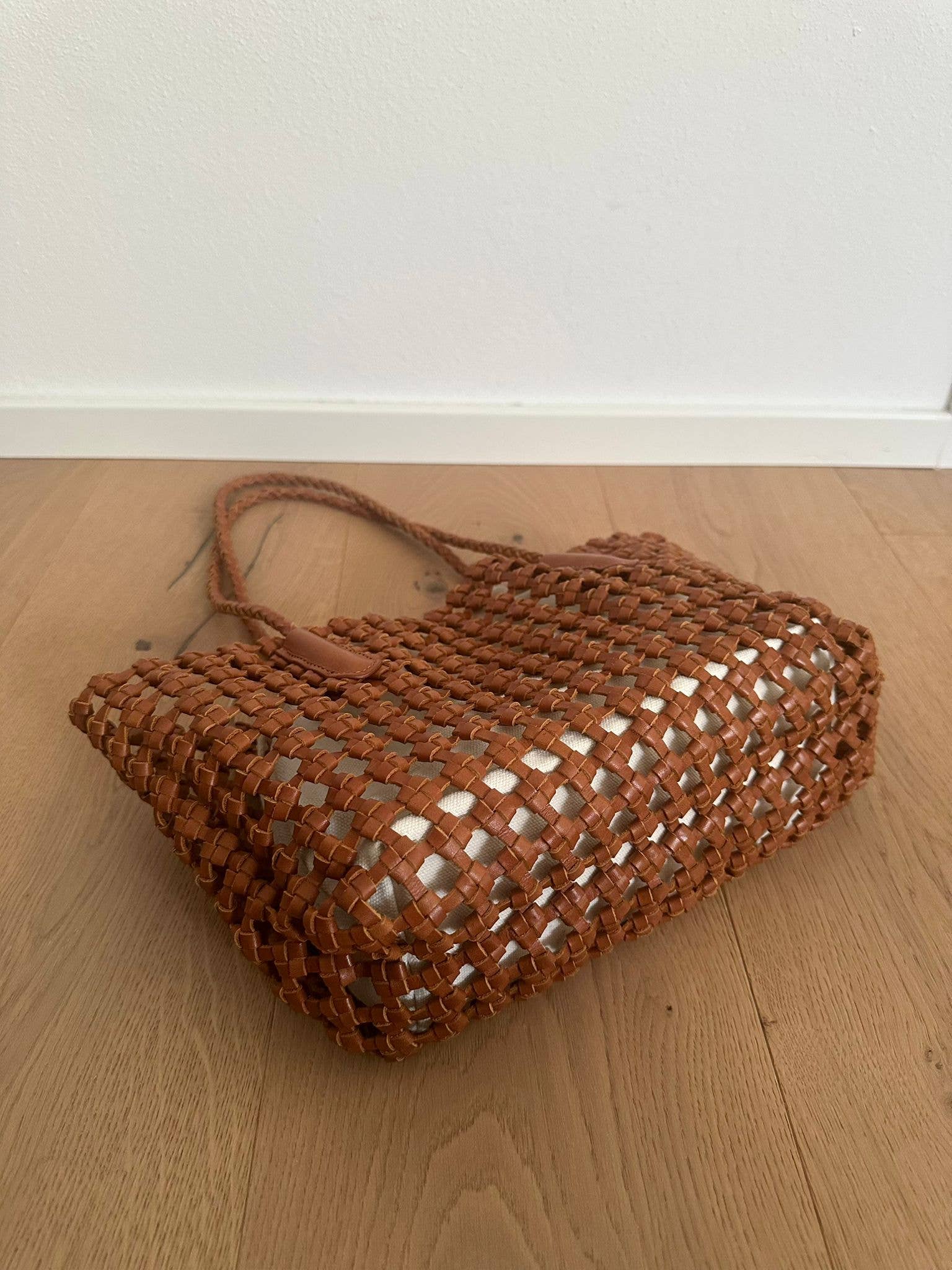 Italian Leather Collection Nicole Handwoven Tote