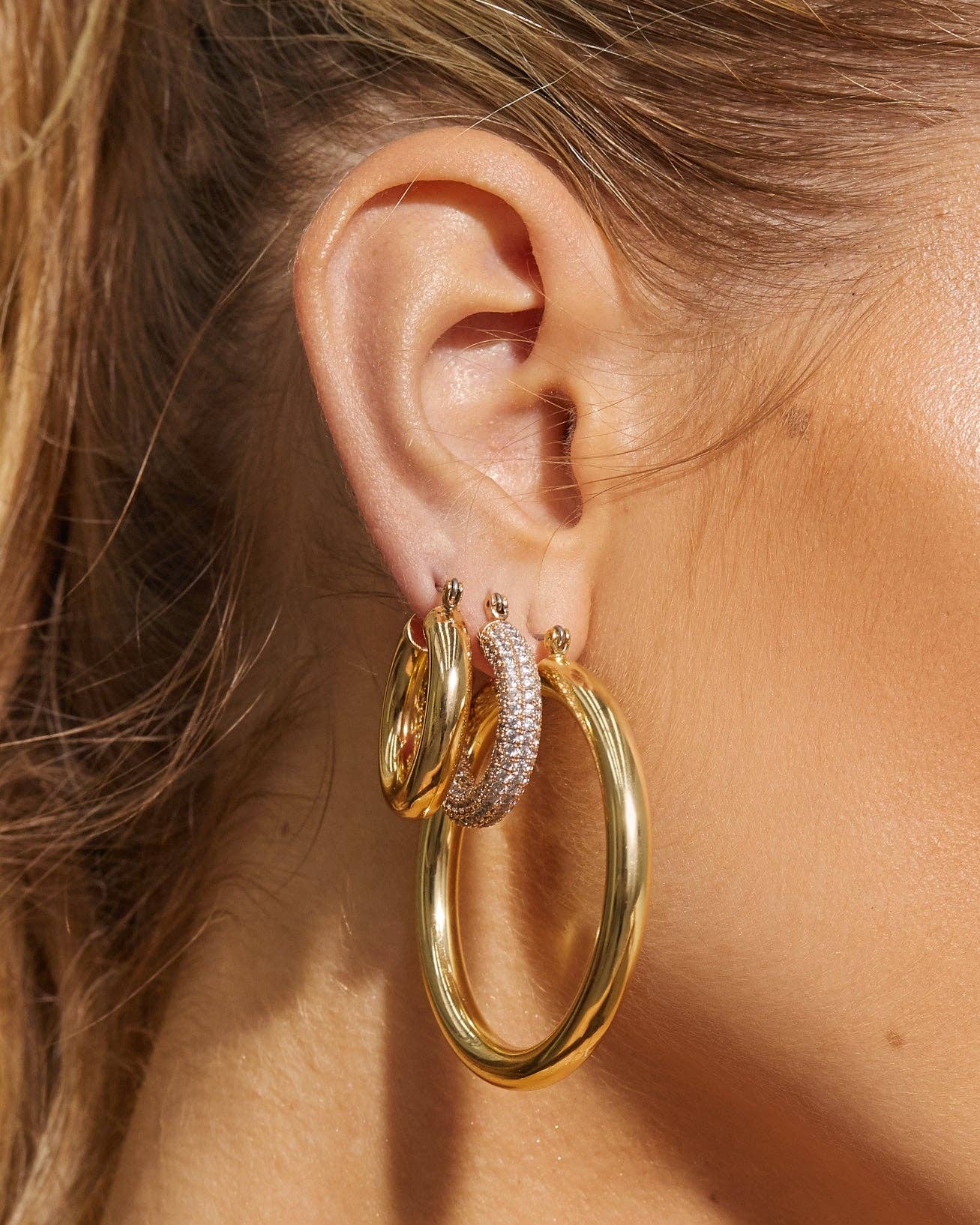 Luv AJ Amalfi Tube Hoops- Gold