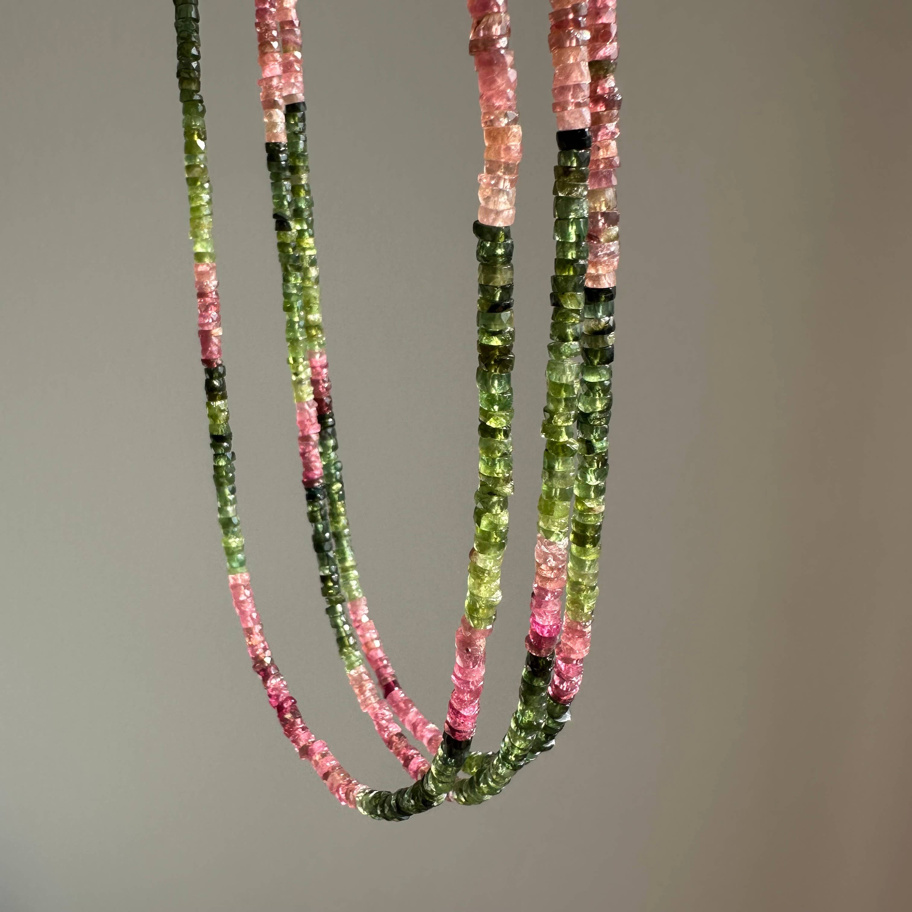 Anokhi Green Tourmaline | Green Beaded Gemstone NKB135C