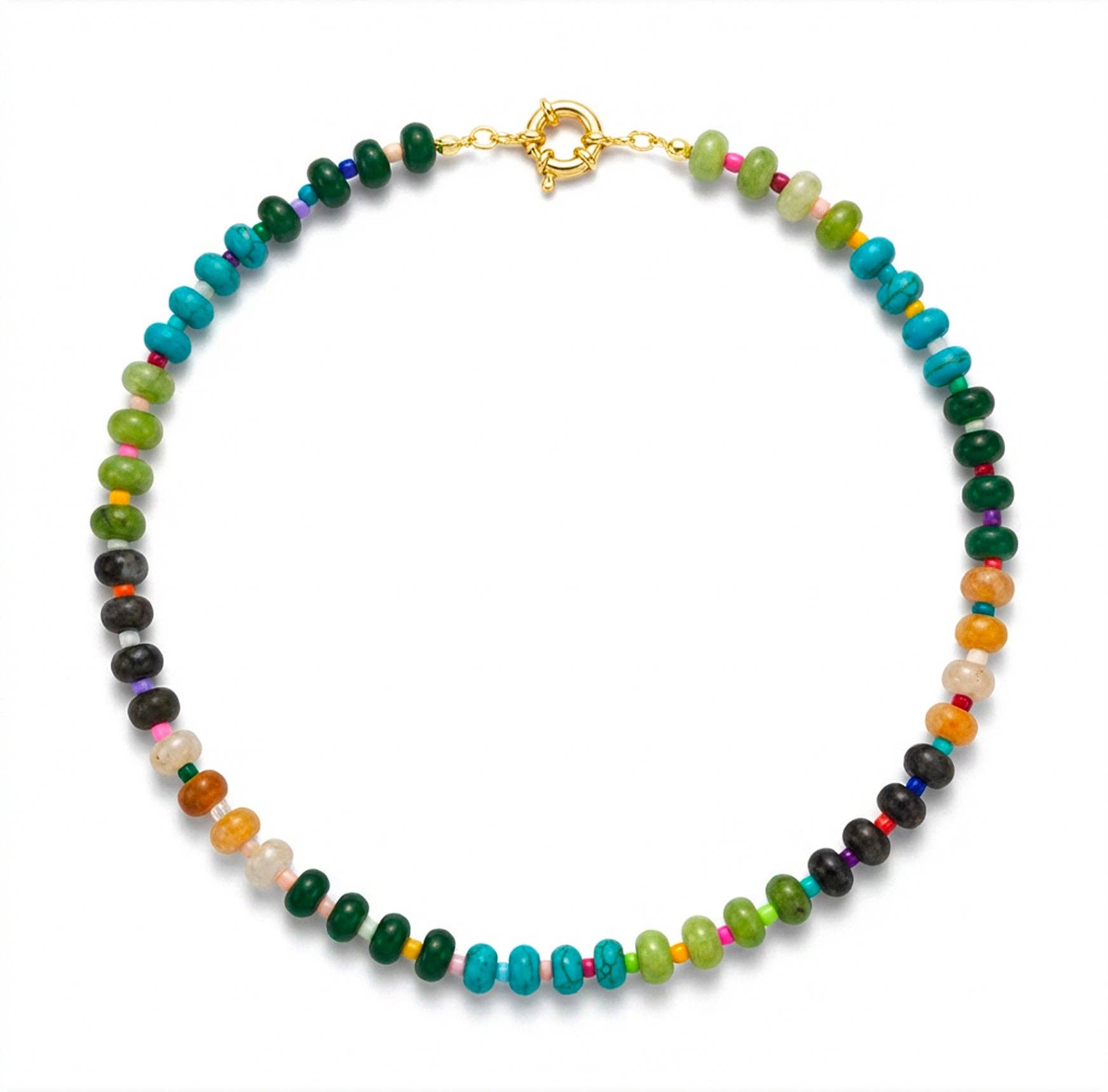 Sahira Seamoss Beaded Toggle Necklace