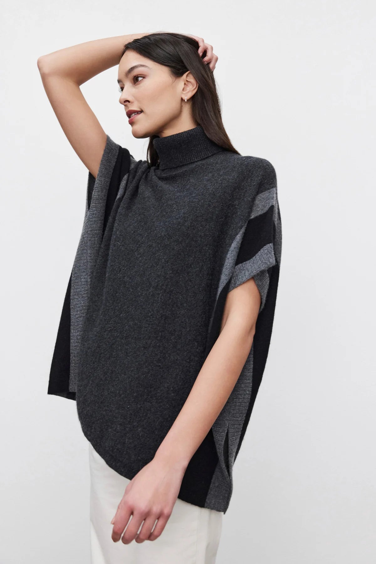 Reese Cashmere Turtleneck Poncho