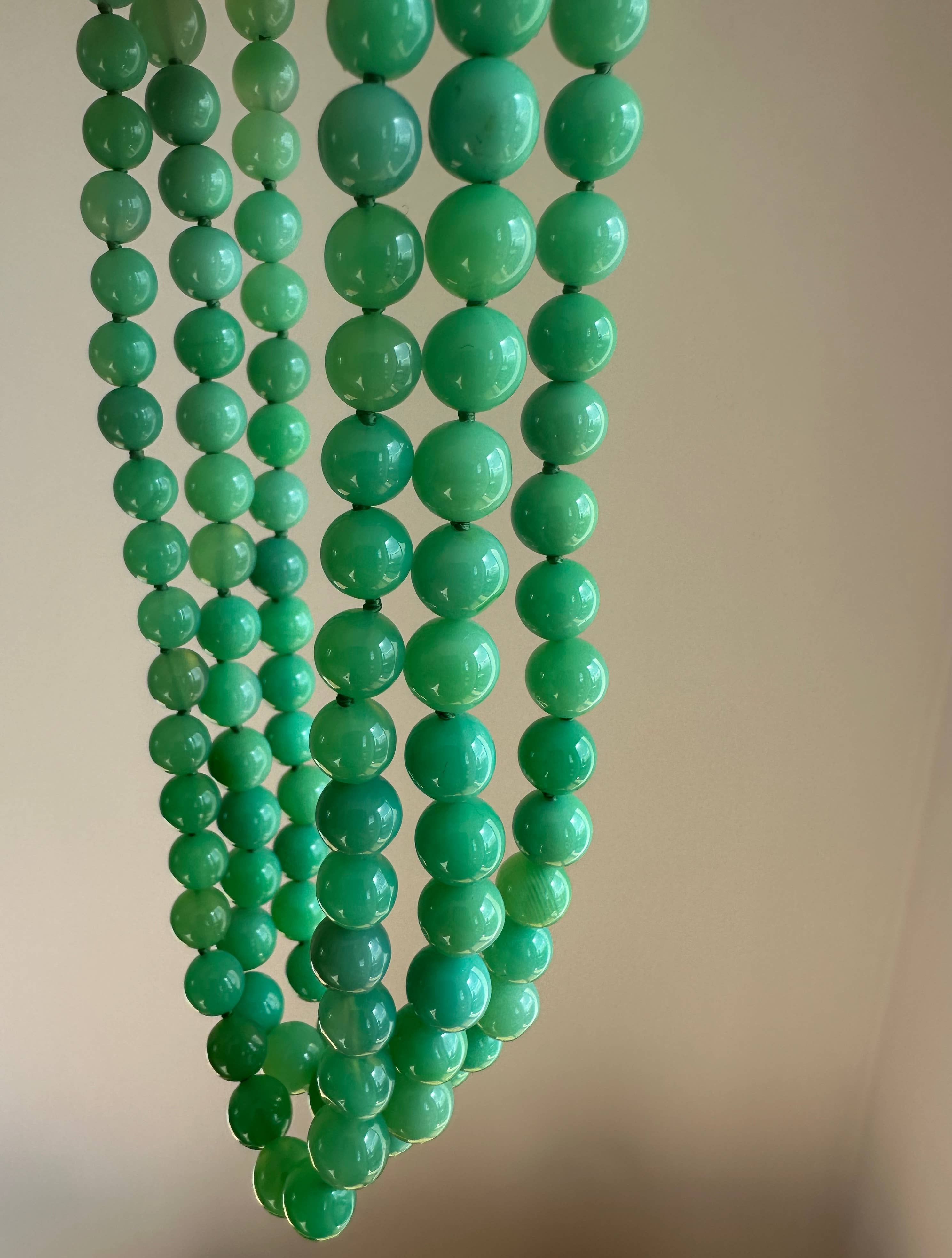 Anokhi Green Onyx Round Beads Necklace NKK35