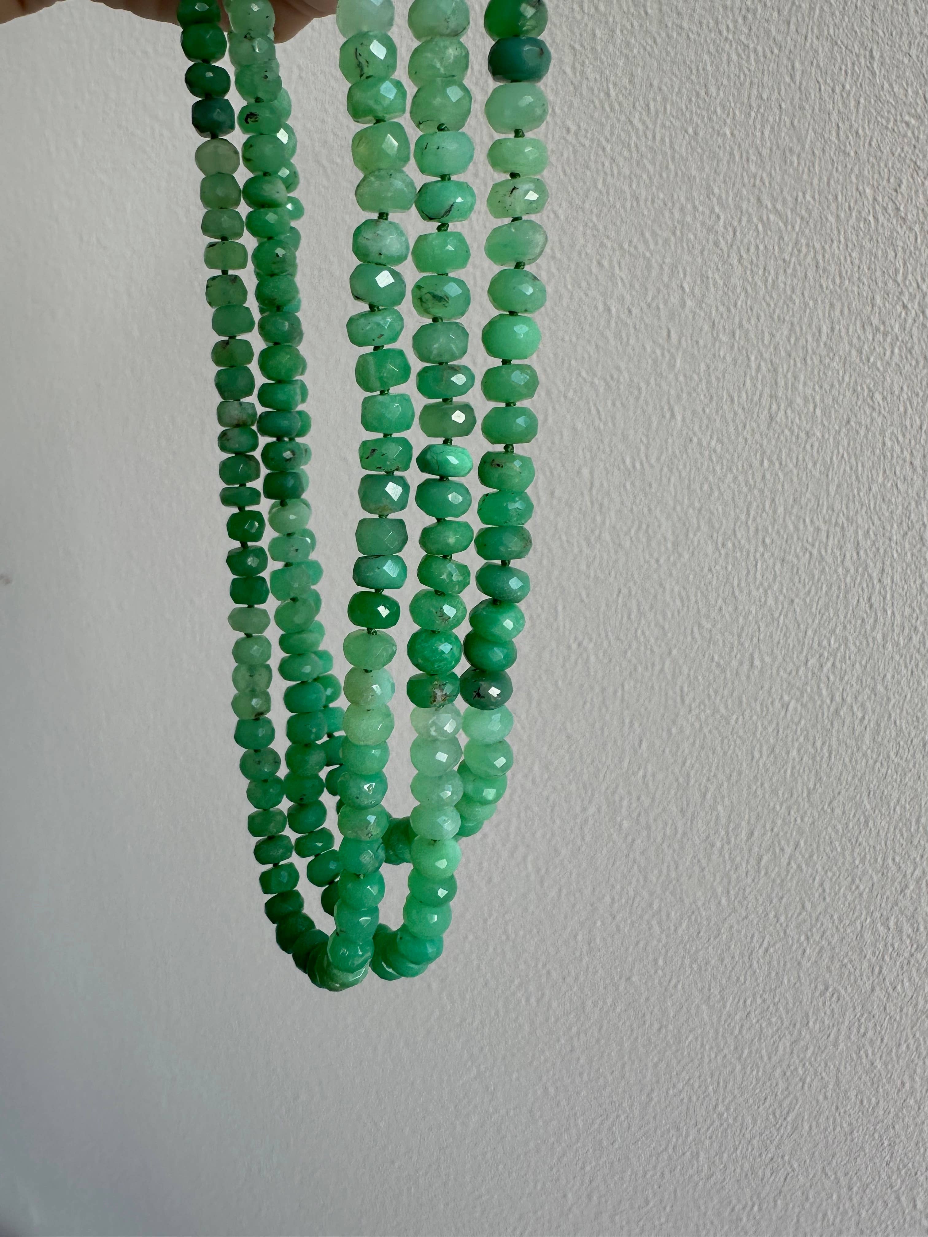 Anokhi Green Chrysoprase Green Beaded Necklace NKK05