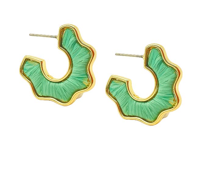 Mignonne Gavigan Mini Darby Hoops Teal Combo