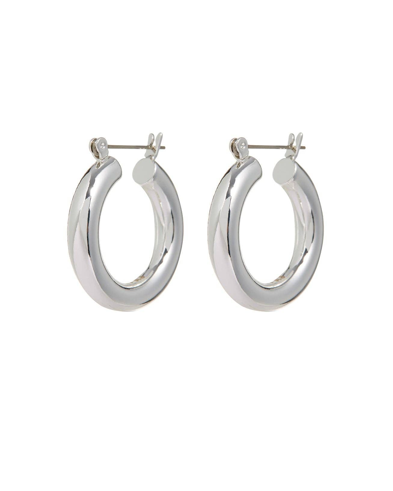 Luv AJ Baby Amalfi Tube Hoops- Silver