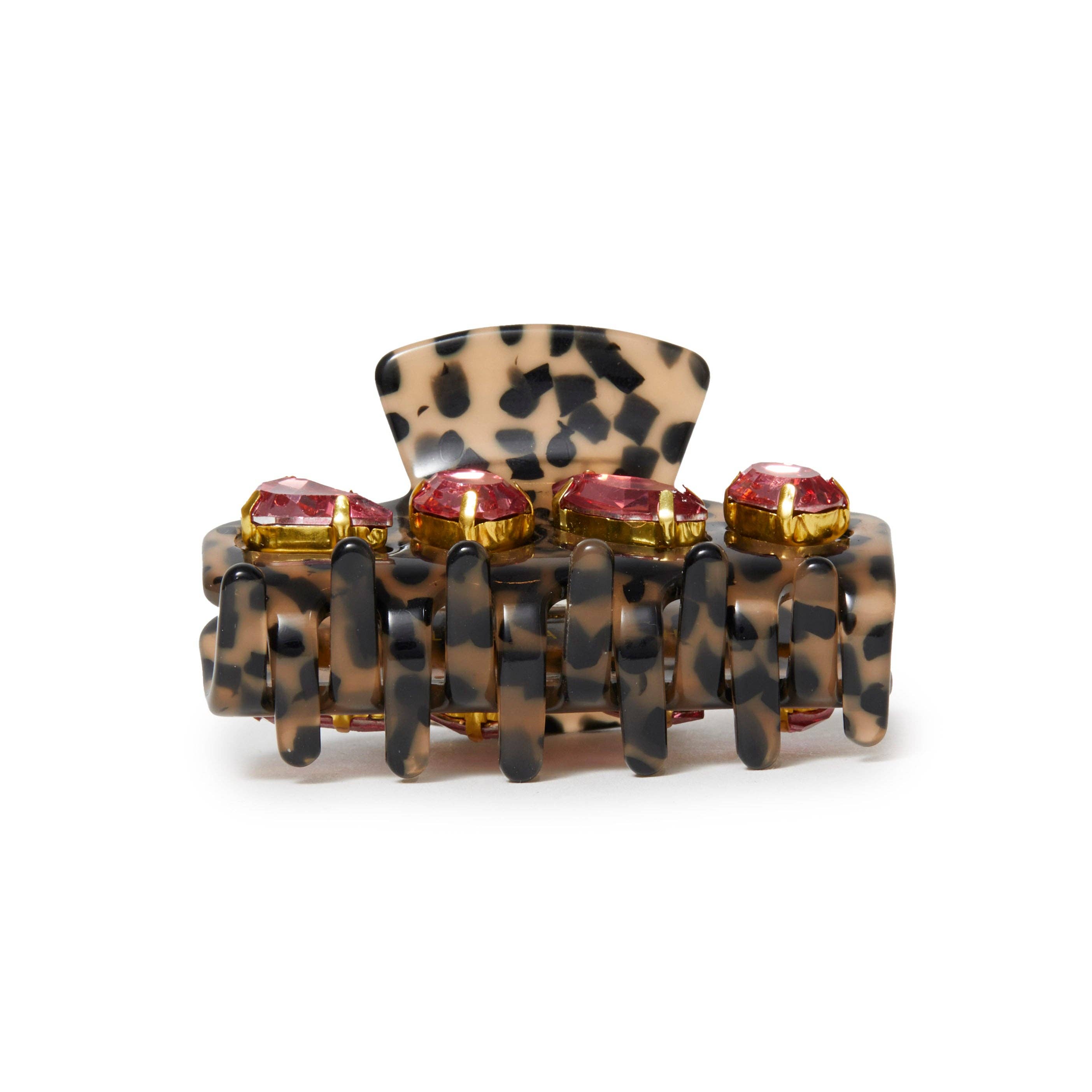 Lele Sadoughi Cheetah Mini Crystal Claw Clip