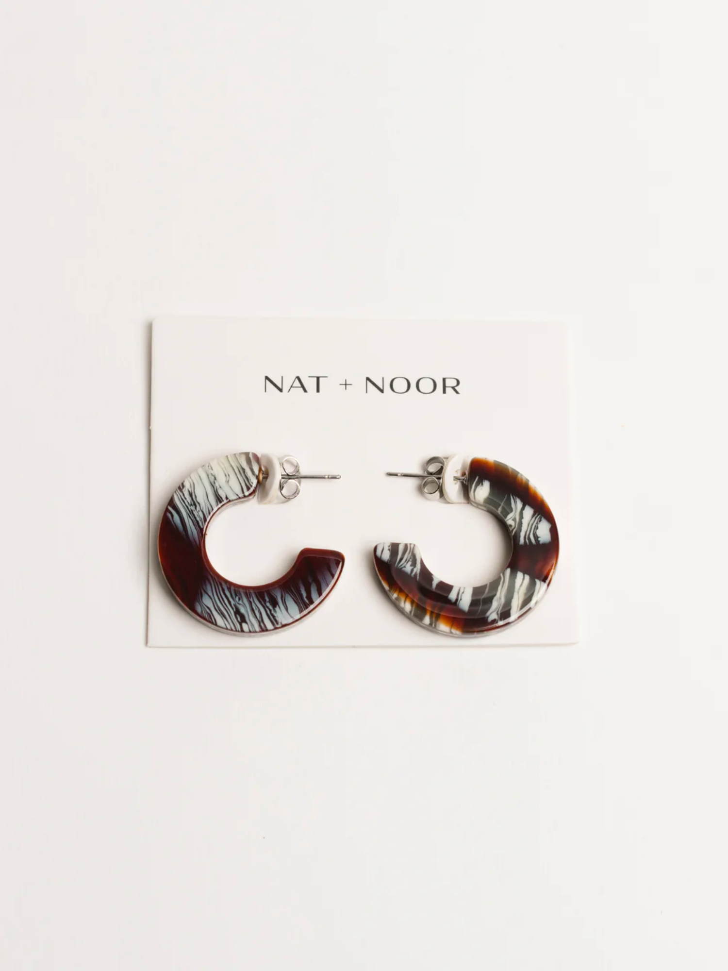 Nat + Noor Ray Chunky Hoop Earrings Maple