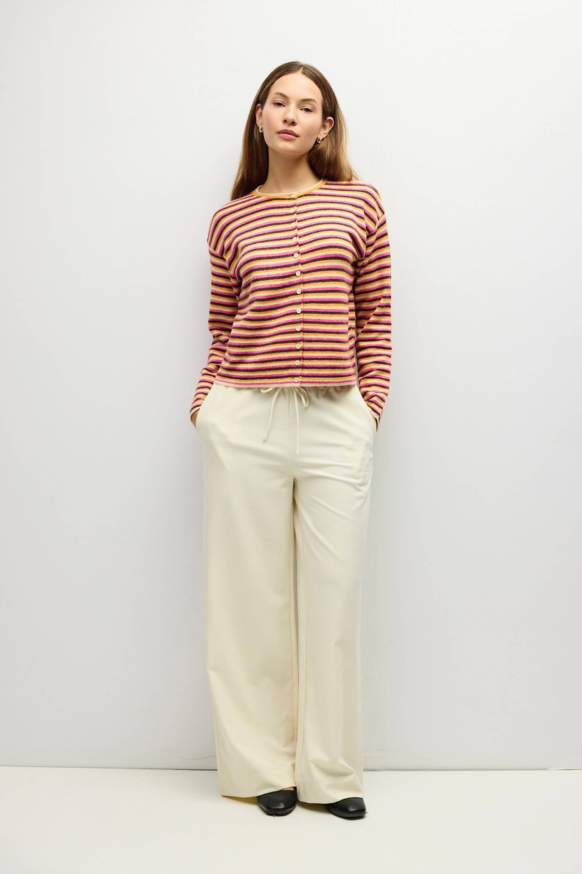 All Row The Cathy Cardigan | Multi Stripe Cardigan