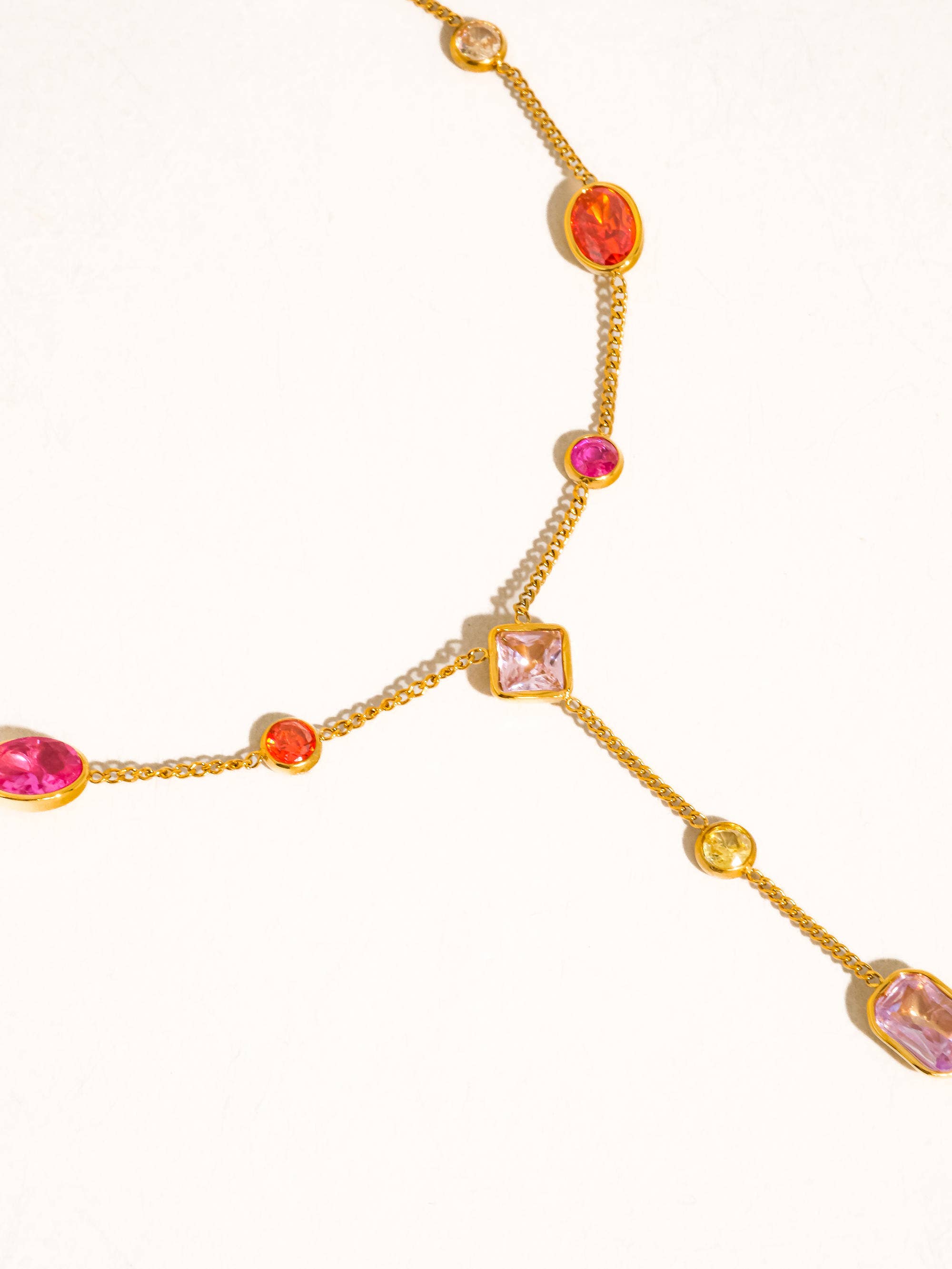 Flânerie Briennon 18K Gold Colorful Beaded Y Necklace