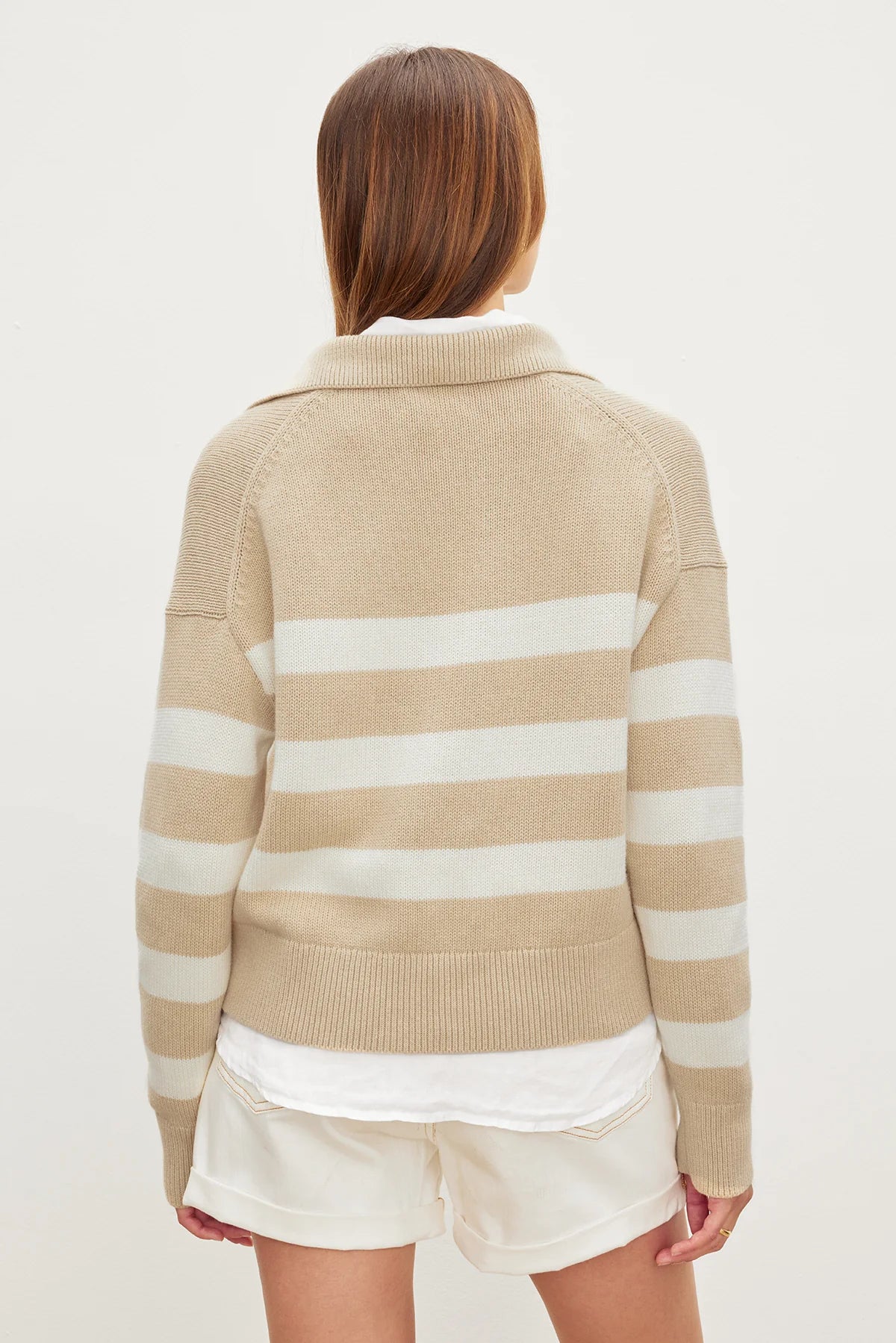 Velvet Lucie Polo Stripe Sweater