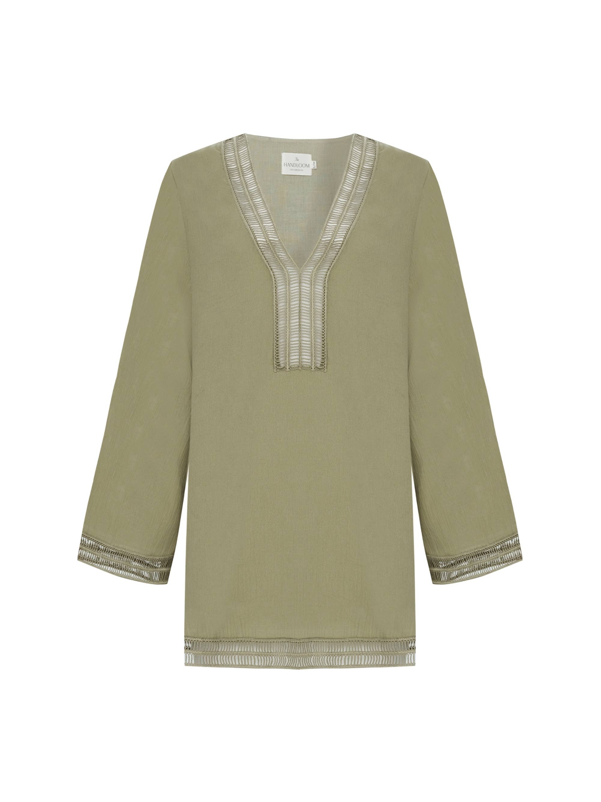 The Handloom Positano Dress - Khaki Green