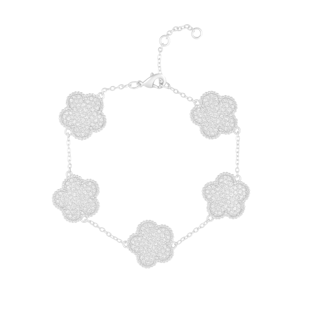 Sahira Adeline Clover Pave Bracelet