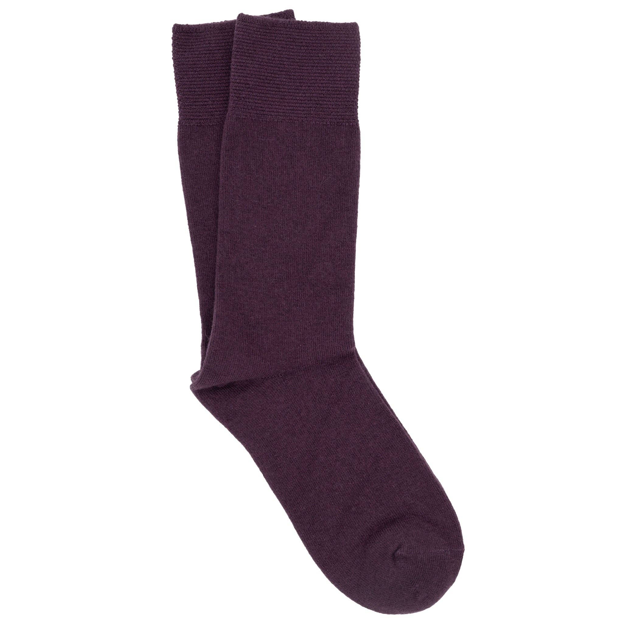 iLux Nuvola Cozy Cashmere Silk Pique Cuff Crew Socks 1602