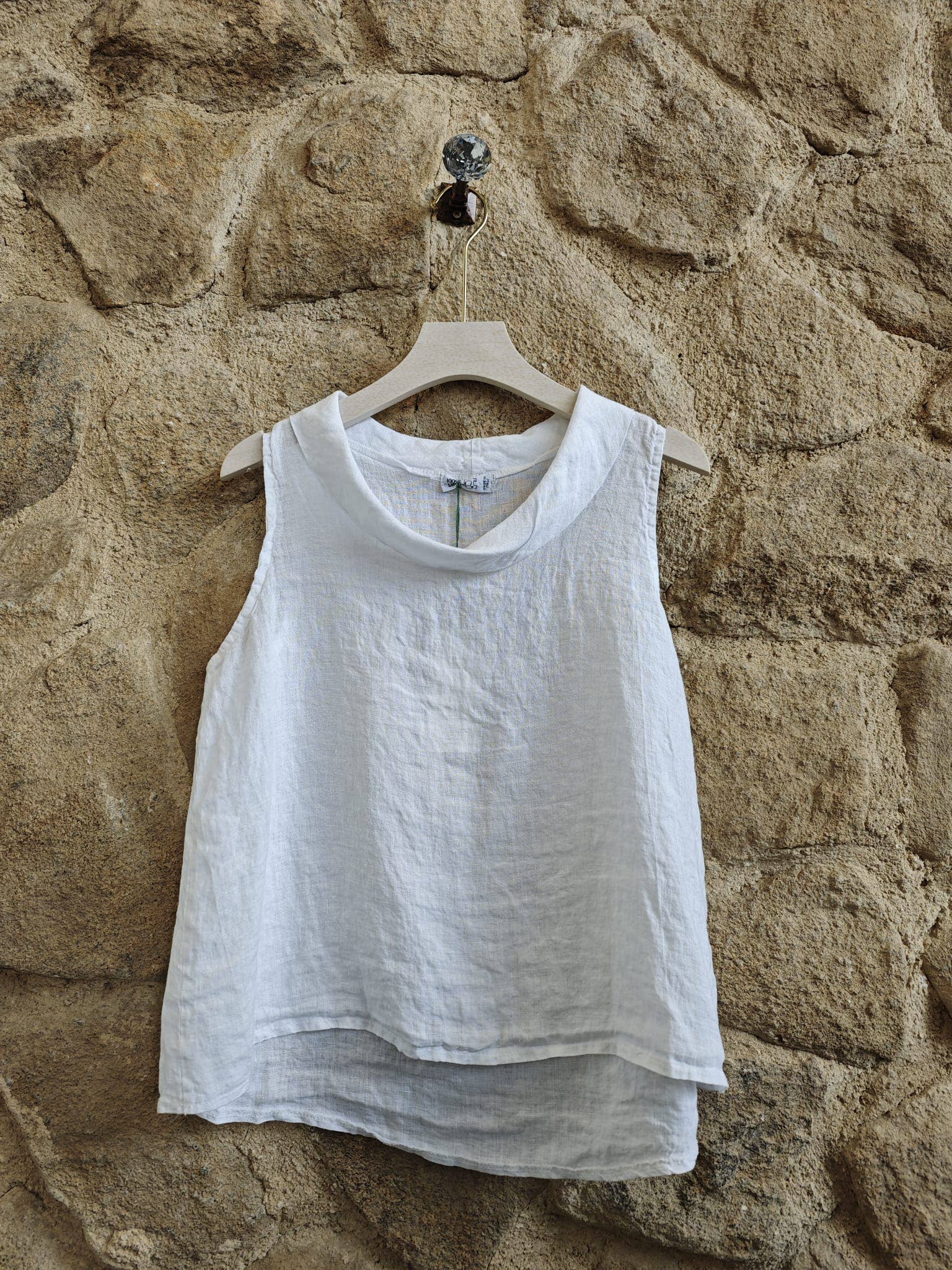 European Linen Boatneck Tank 33279