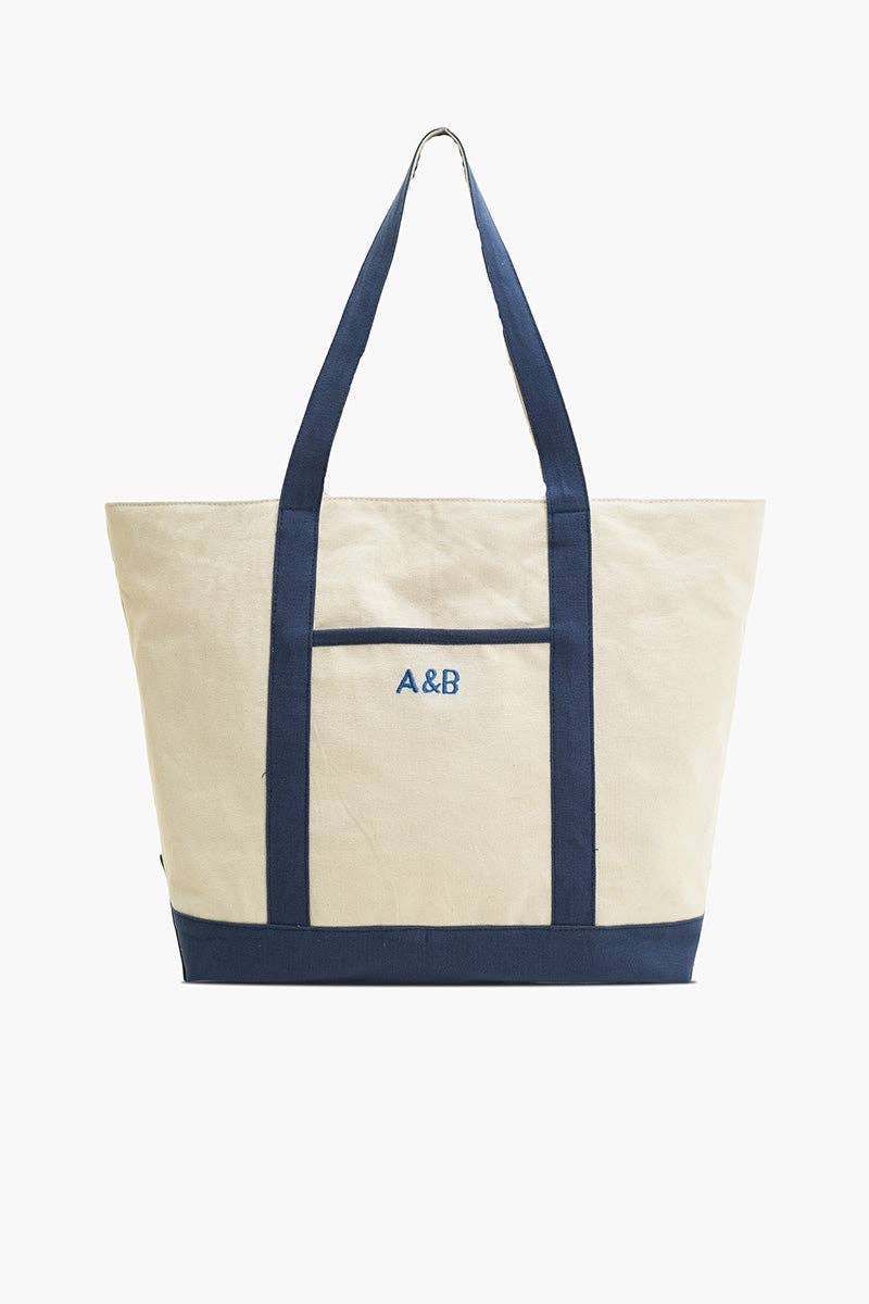 America & Beyond Seaside Crab Hand-Beaded Nautical Boat Tote