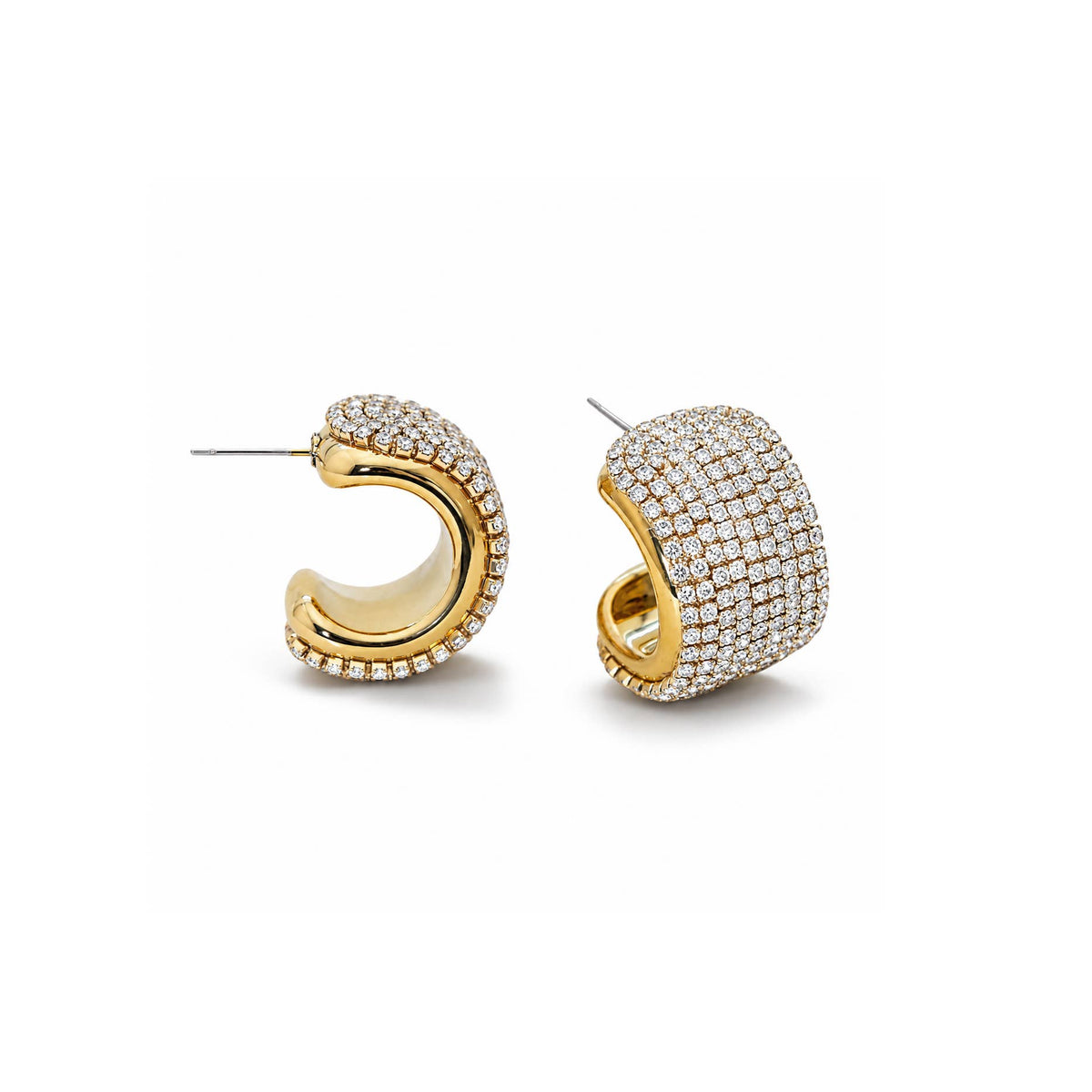 Marlyn Schiff Pave Hoop Earring 4463E