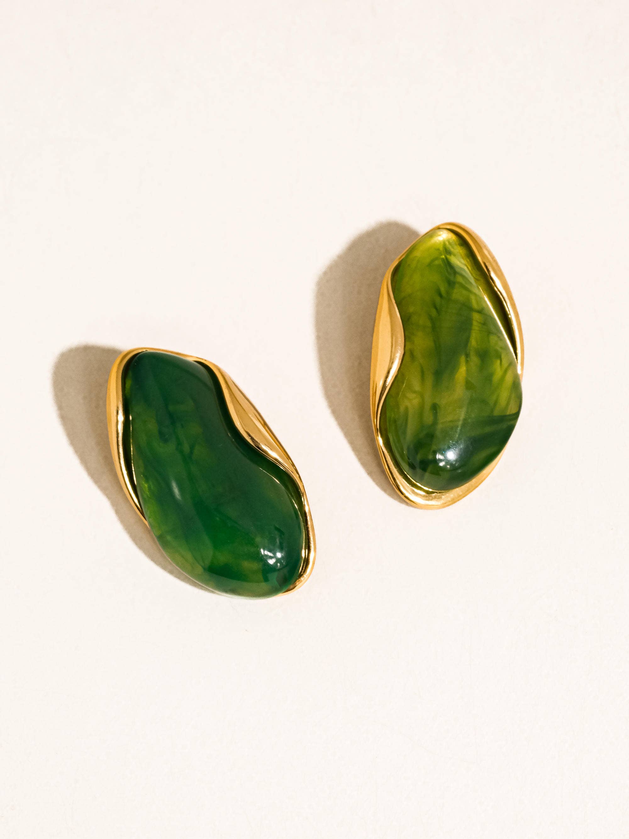Flânerie Maélie 18K Gold Non-Tarnish Resin Drop Earrings