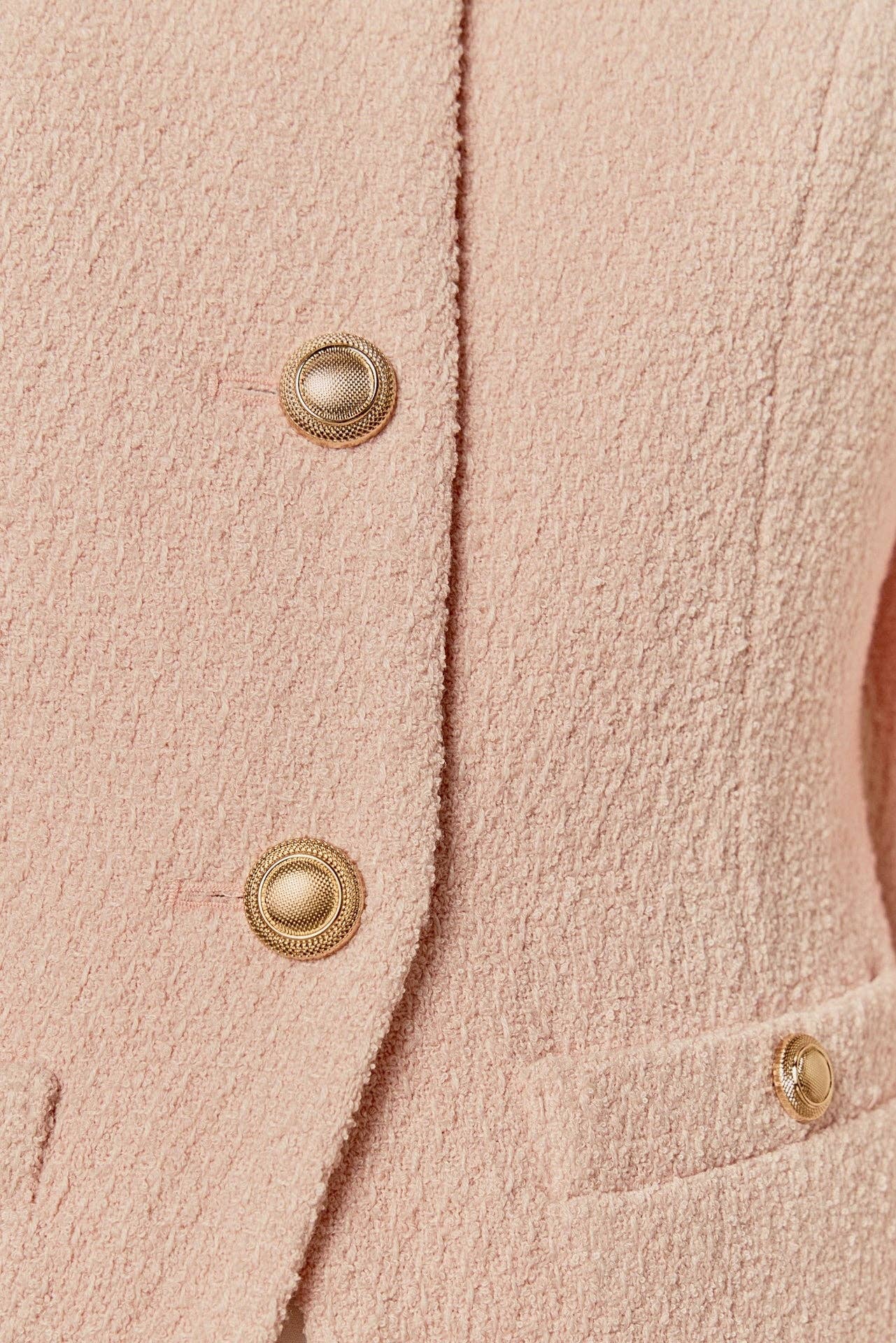 Endless Rose Tweed Buttoned Blazer