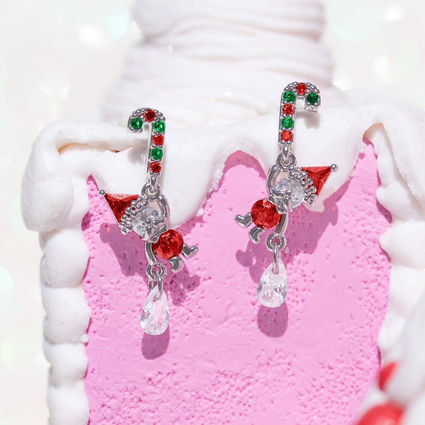 Girls Crew Down The Chimney Dangle Earrings