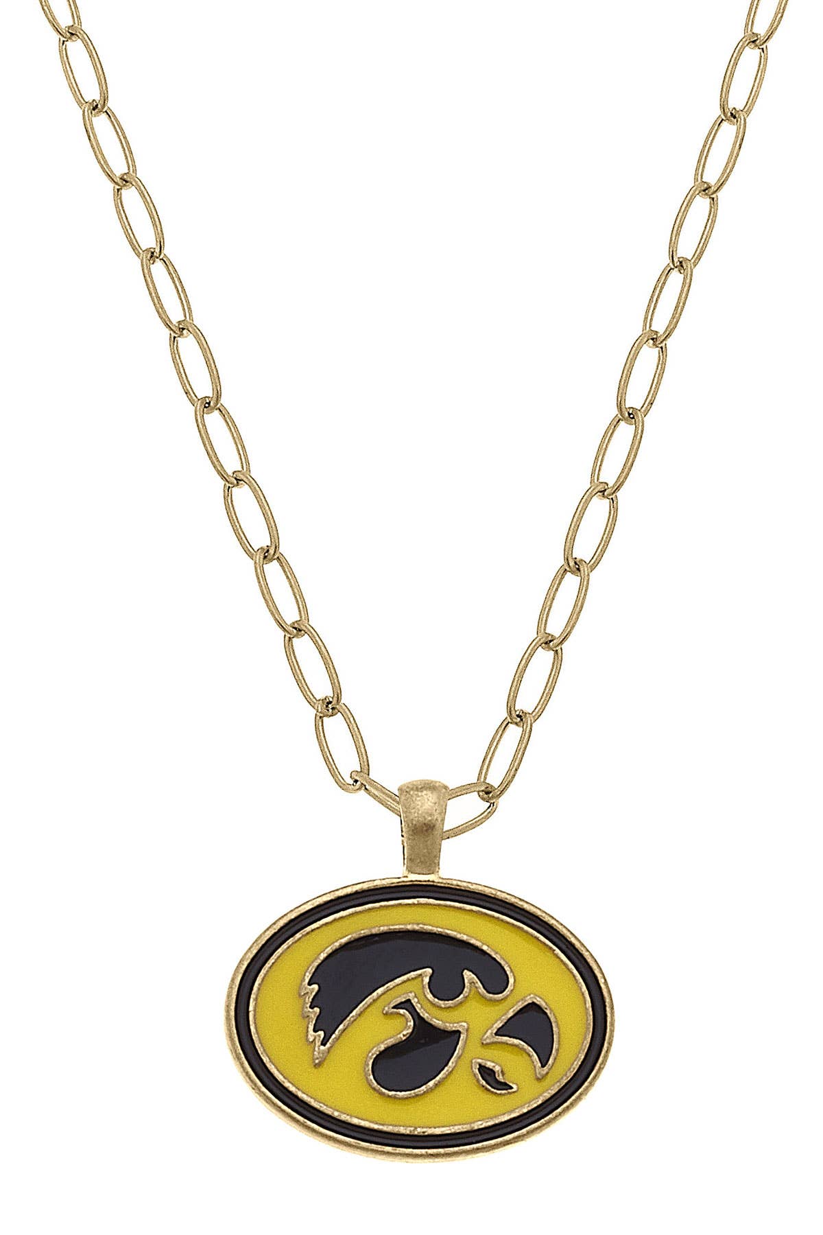 Catherine's Game Day Iowa Hawkeyes Enamel Pendant Necklace