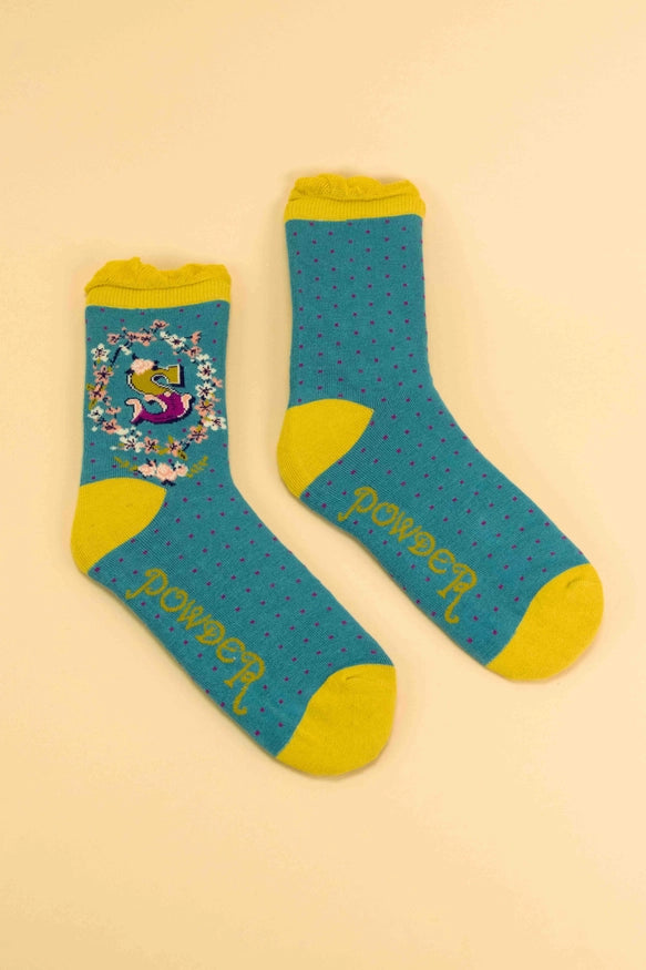 Powder Monogram Socks