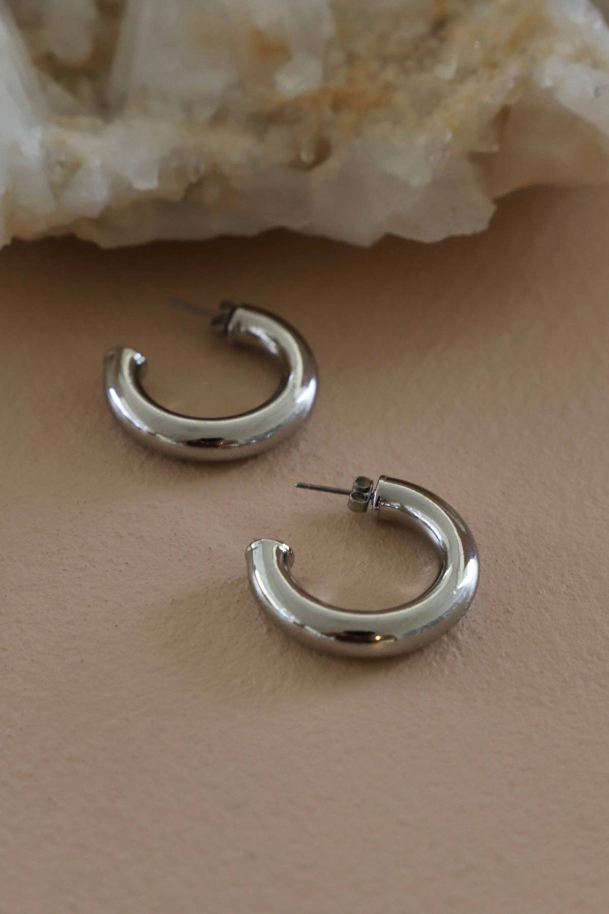 Katie Waltman Icon Hoops in Silver