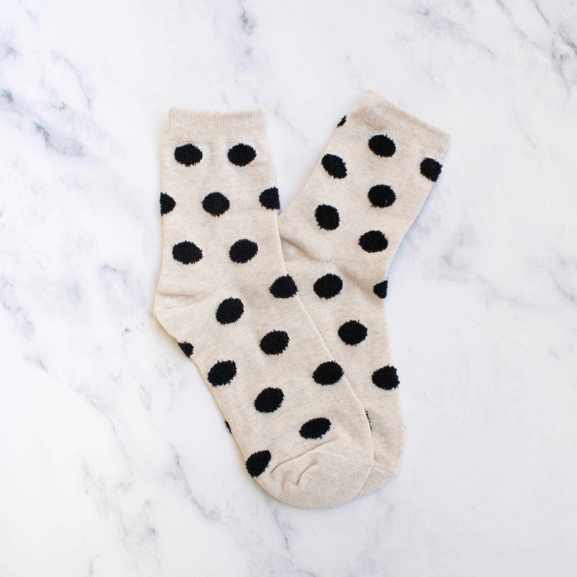 Tiepology Women's Polka Dots Puff Casual Socks