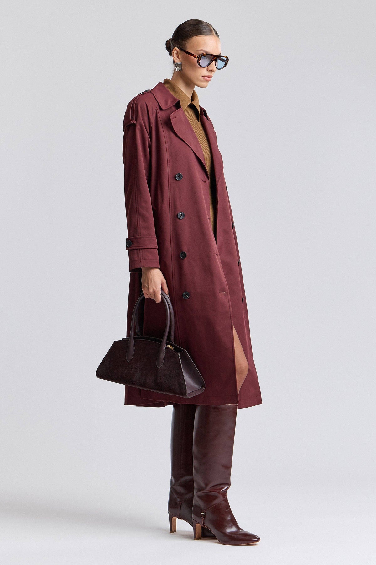 Avec Les Filles Oversized Utility Trench Coat 86455
