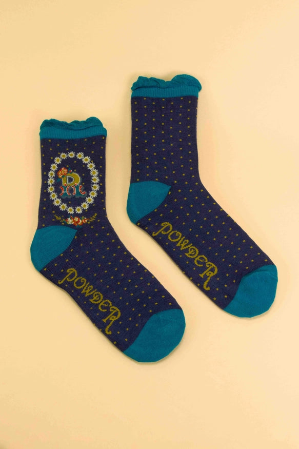 Powder Monogram Socks