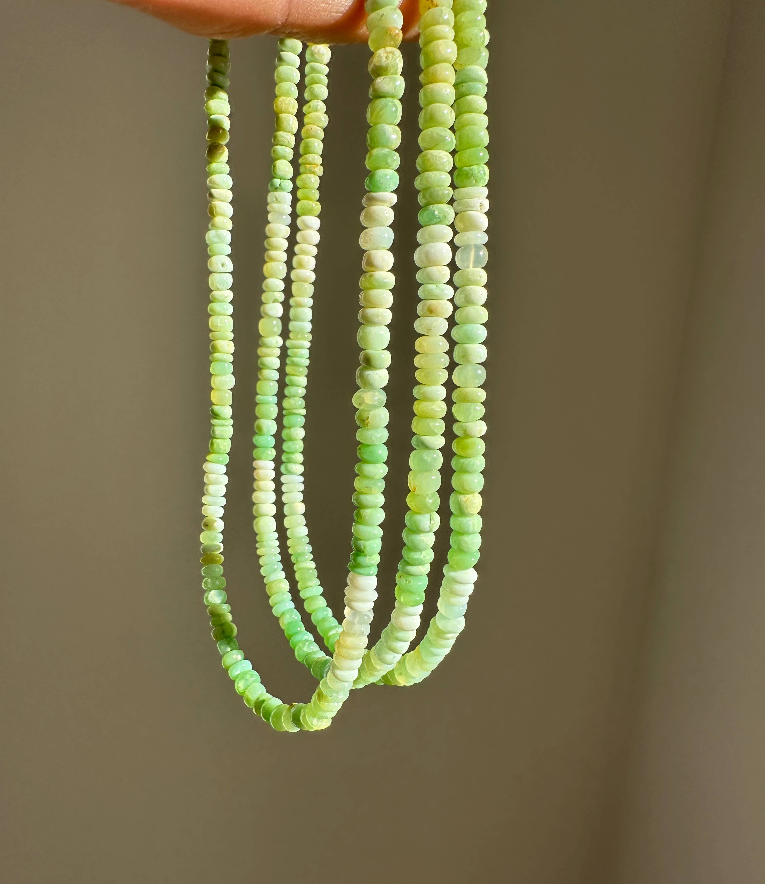 Anokhi Green Opal Beaded Necklace NKB41