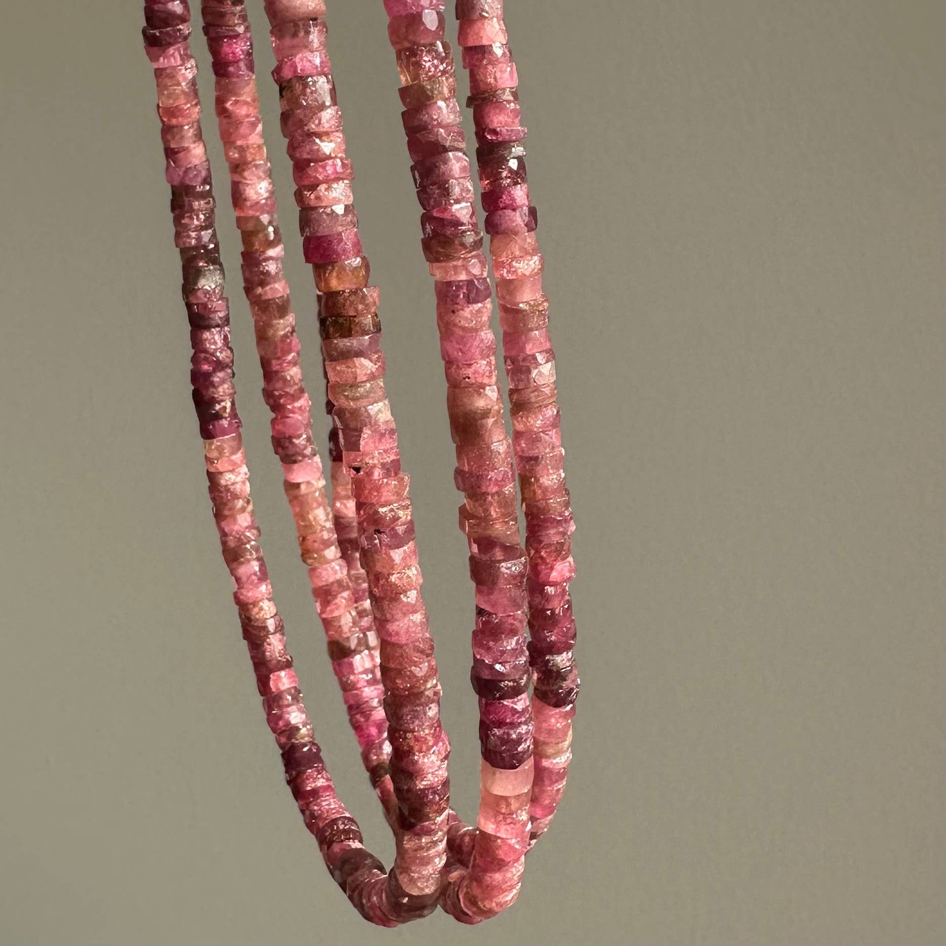 Anokhi Green Pink Tourmaline Ombre Necklace NKB137C