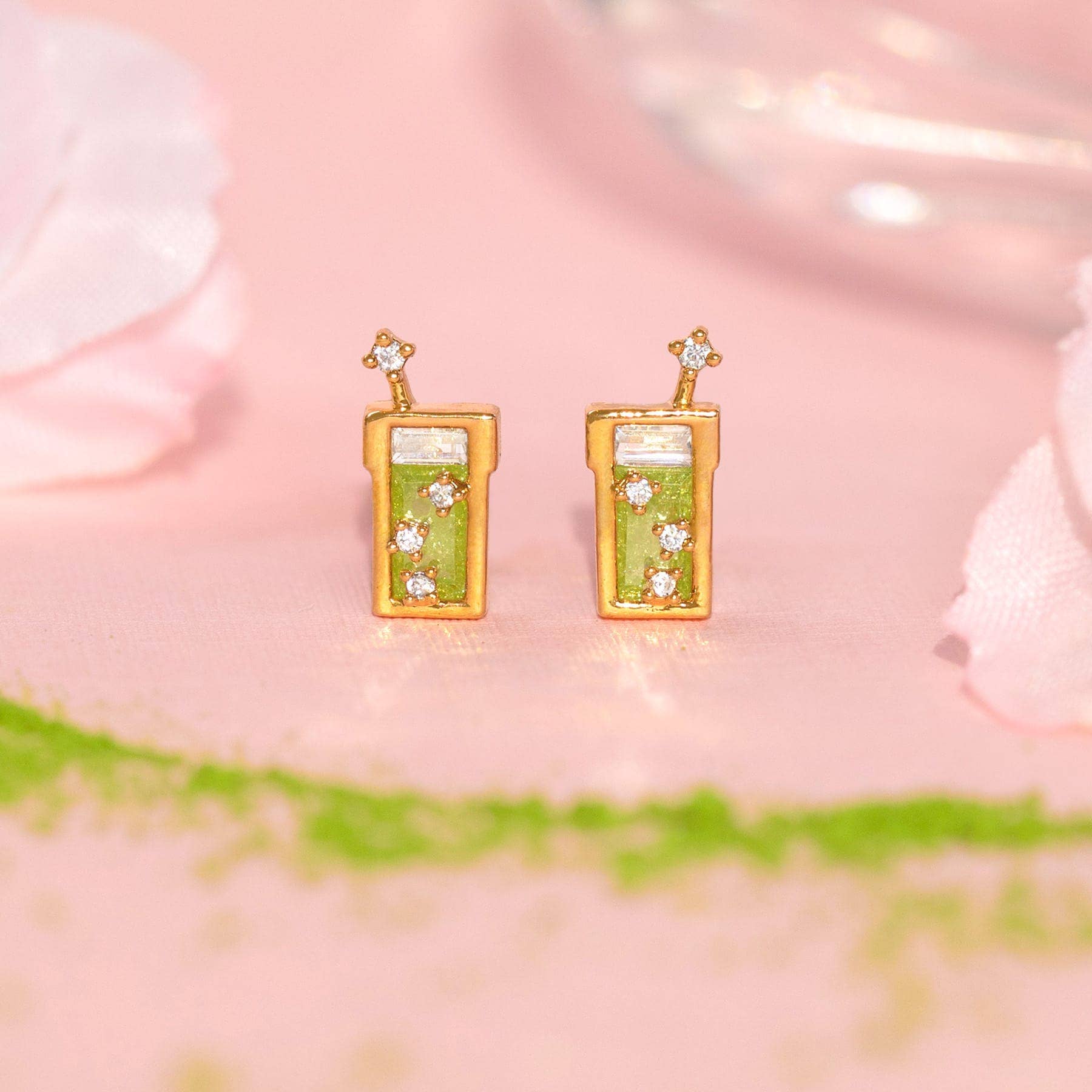 Girls Crew Matcha Studs