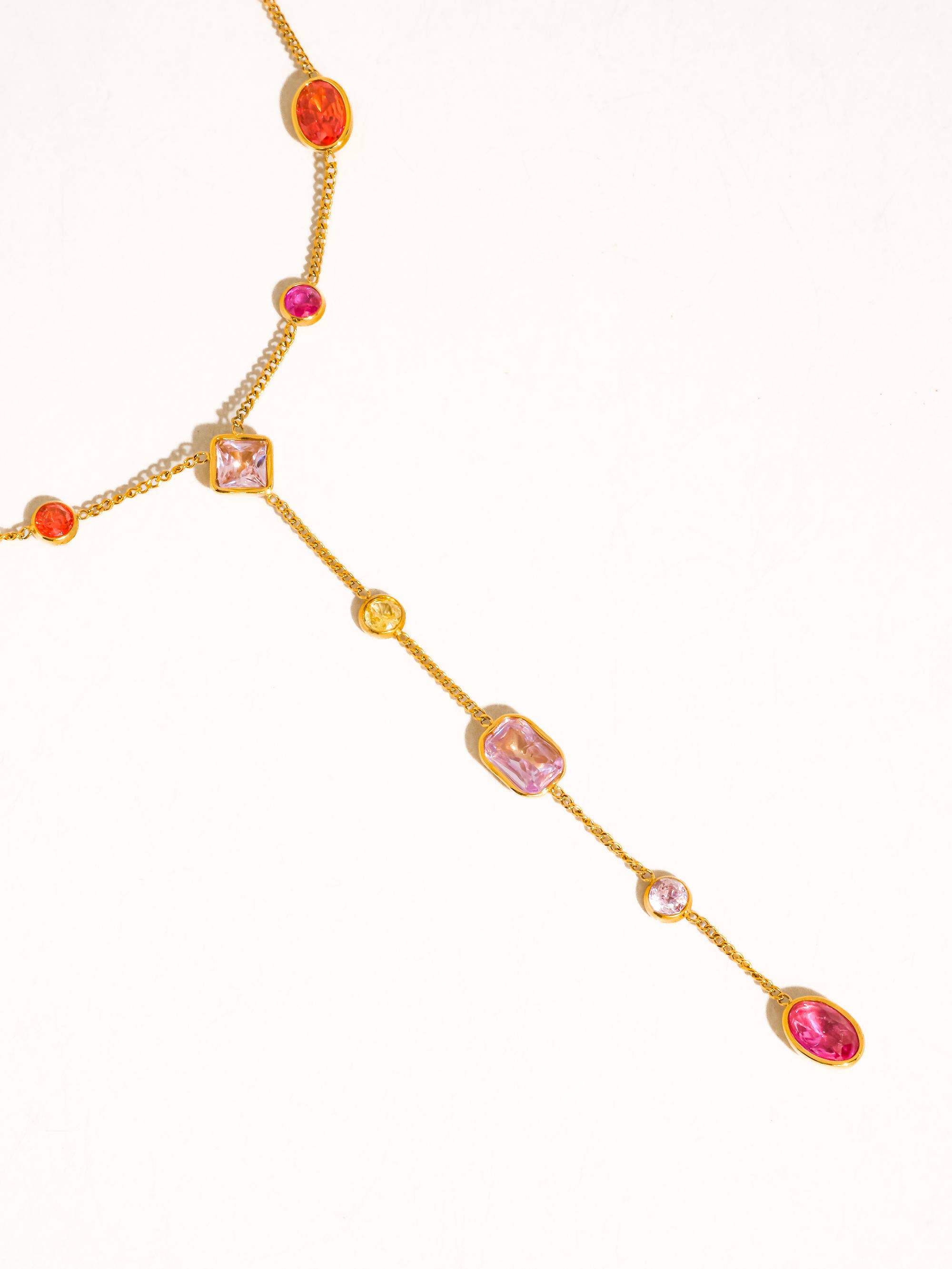 Flânerie Briennon 18K Gold Colorful Beaded Y Necklace