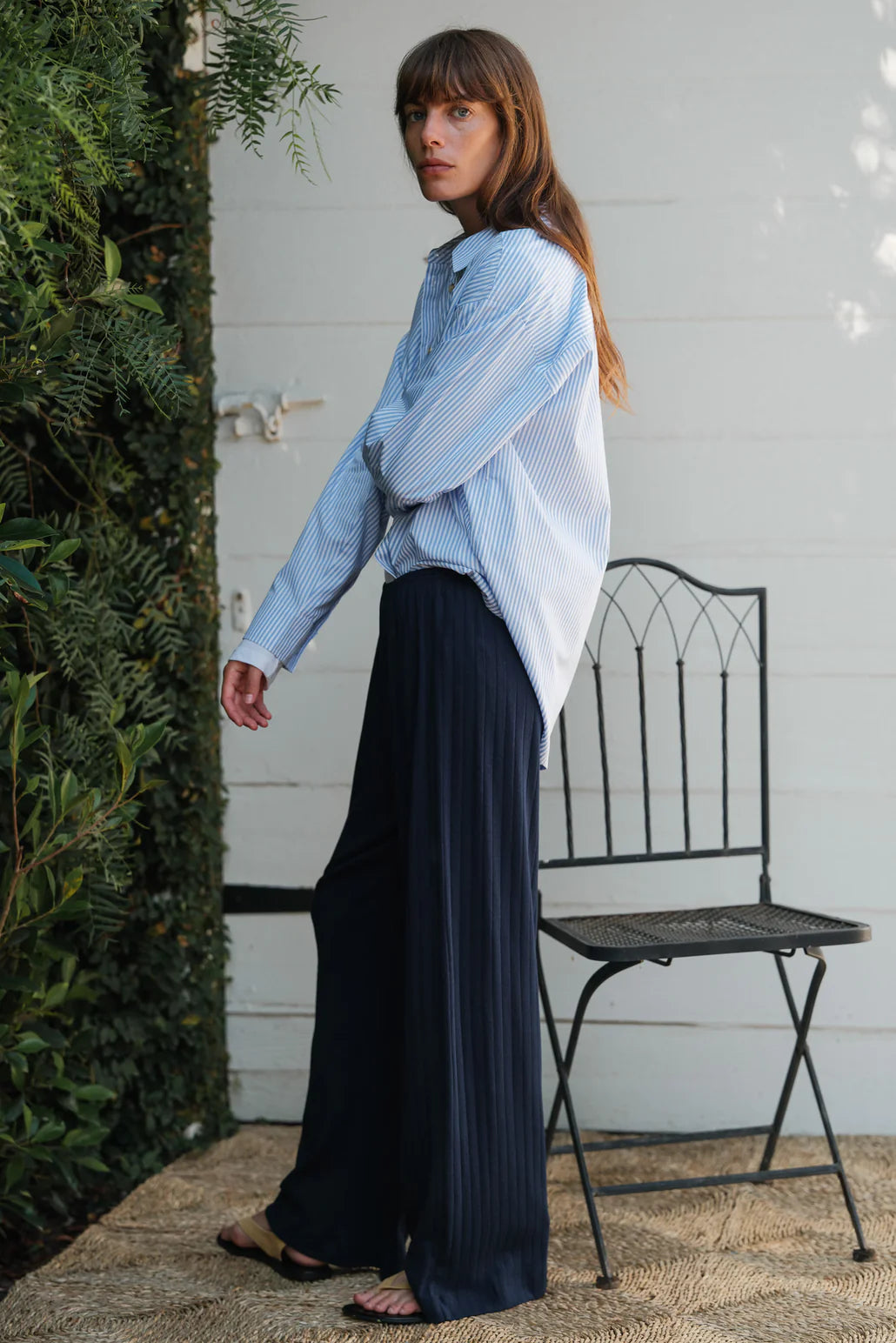 DONNI. The Pointelle Simple Crop Pant