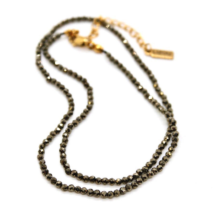 Lizou 16" Hematite Stone Necklace #11