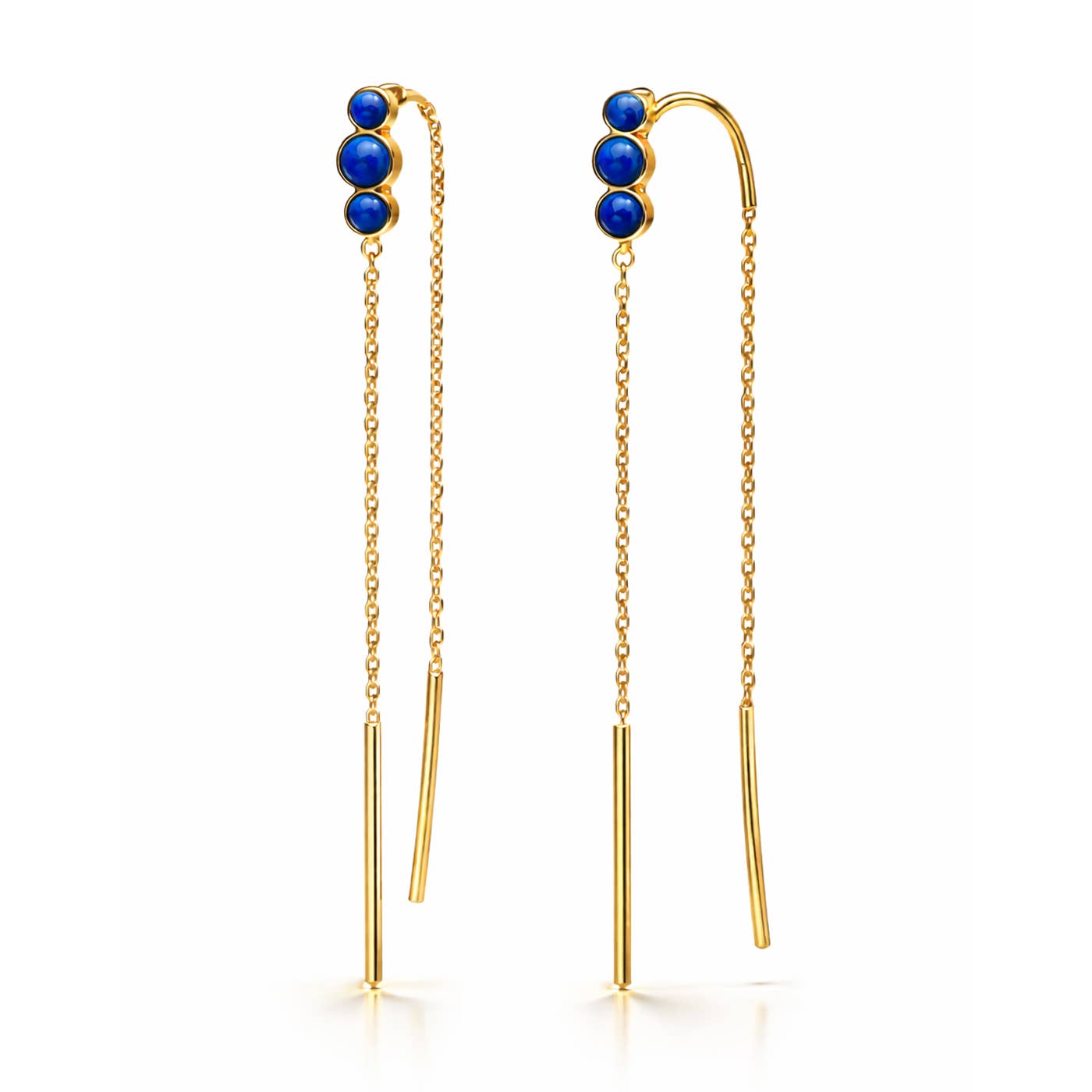 Triple Stone Threader Earring PE-7527