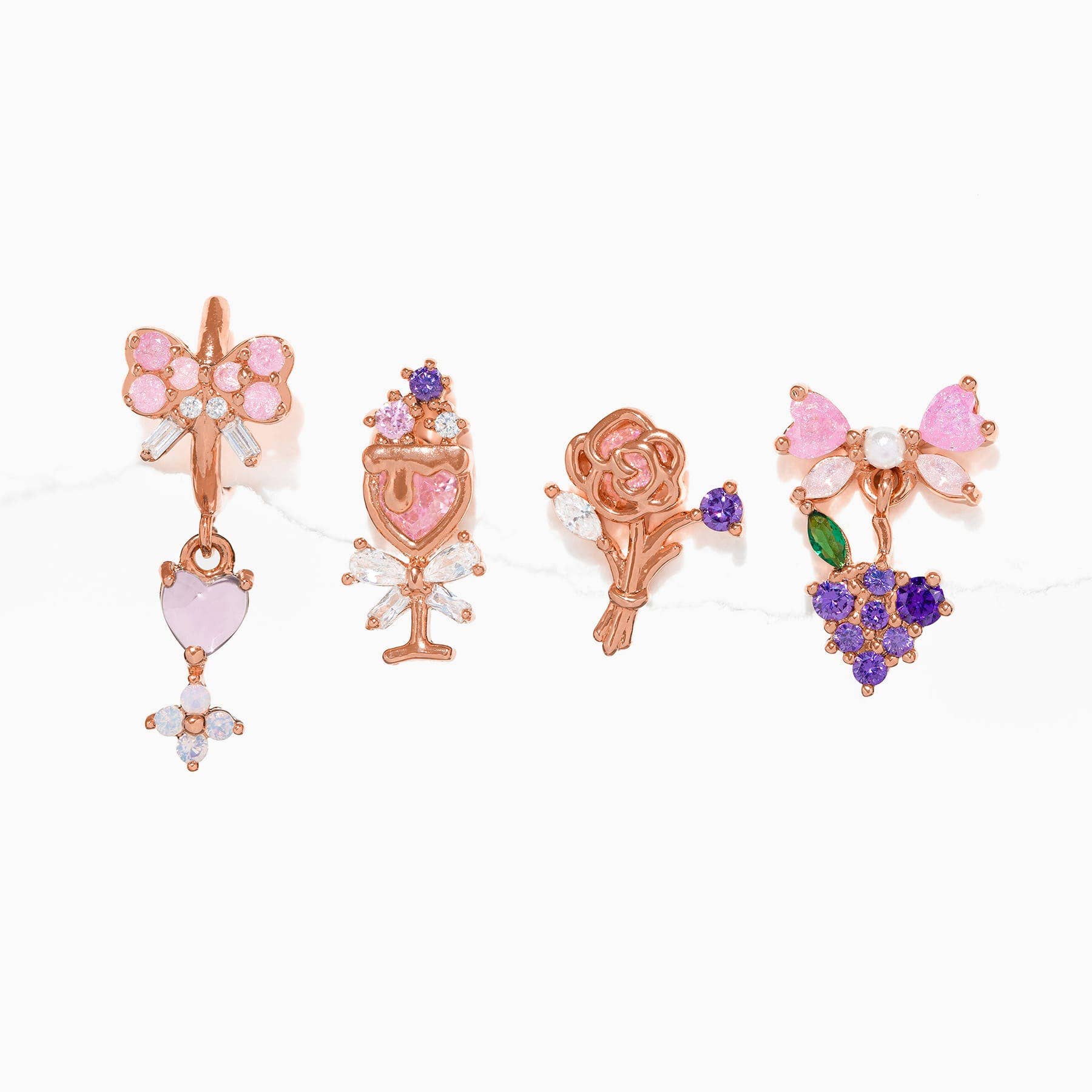 Girls Crew Rosé All Day Stud Set