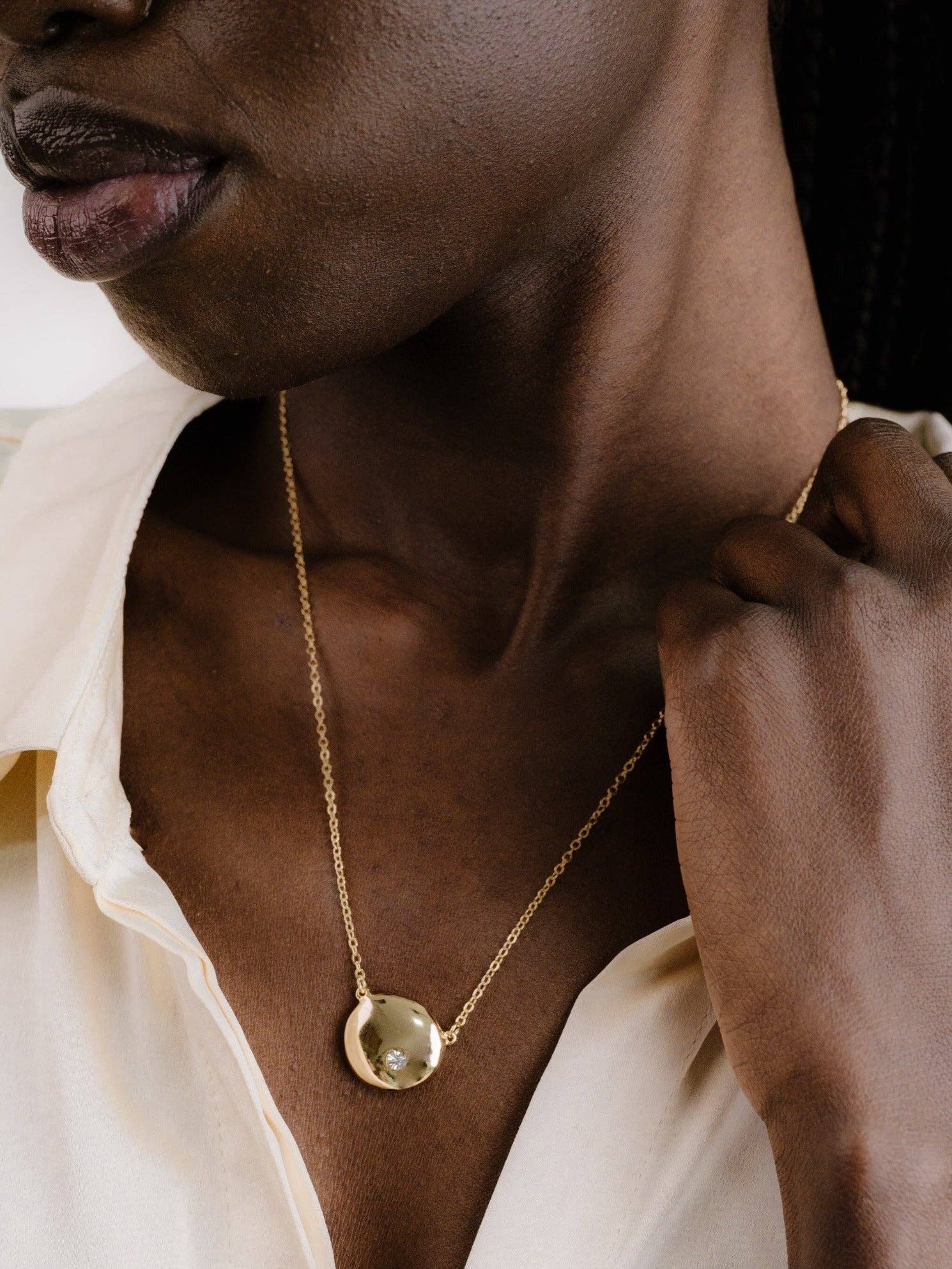 Ettika Polished Pebble Pendant Necklace