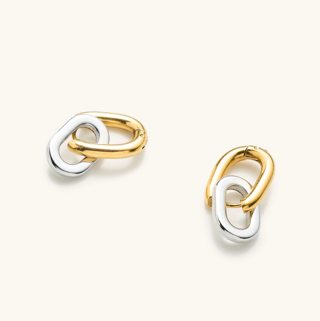 Nikki Smith Designs Mixed Metal Link Hoops