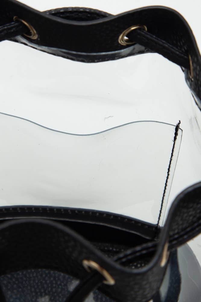 Catherine's Game Day Clear Crossbody Stadium Bucket Bag