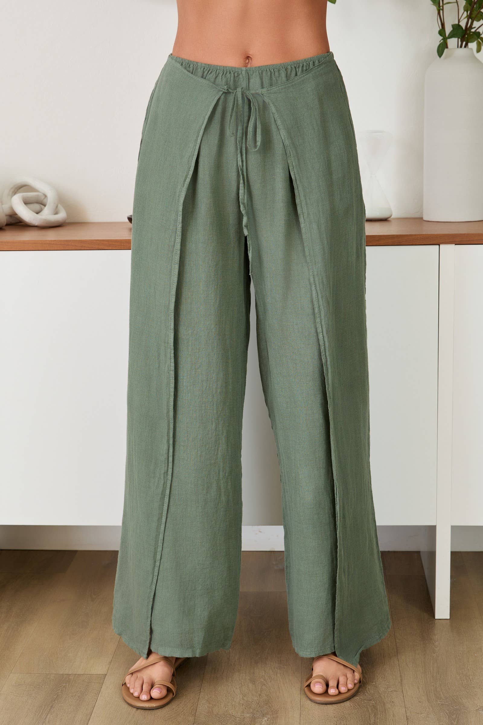 Milio Milano Linen Pants with Side Panel