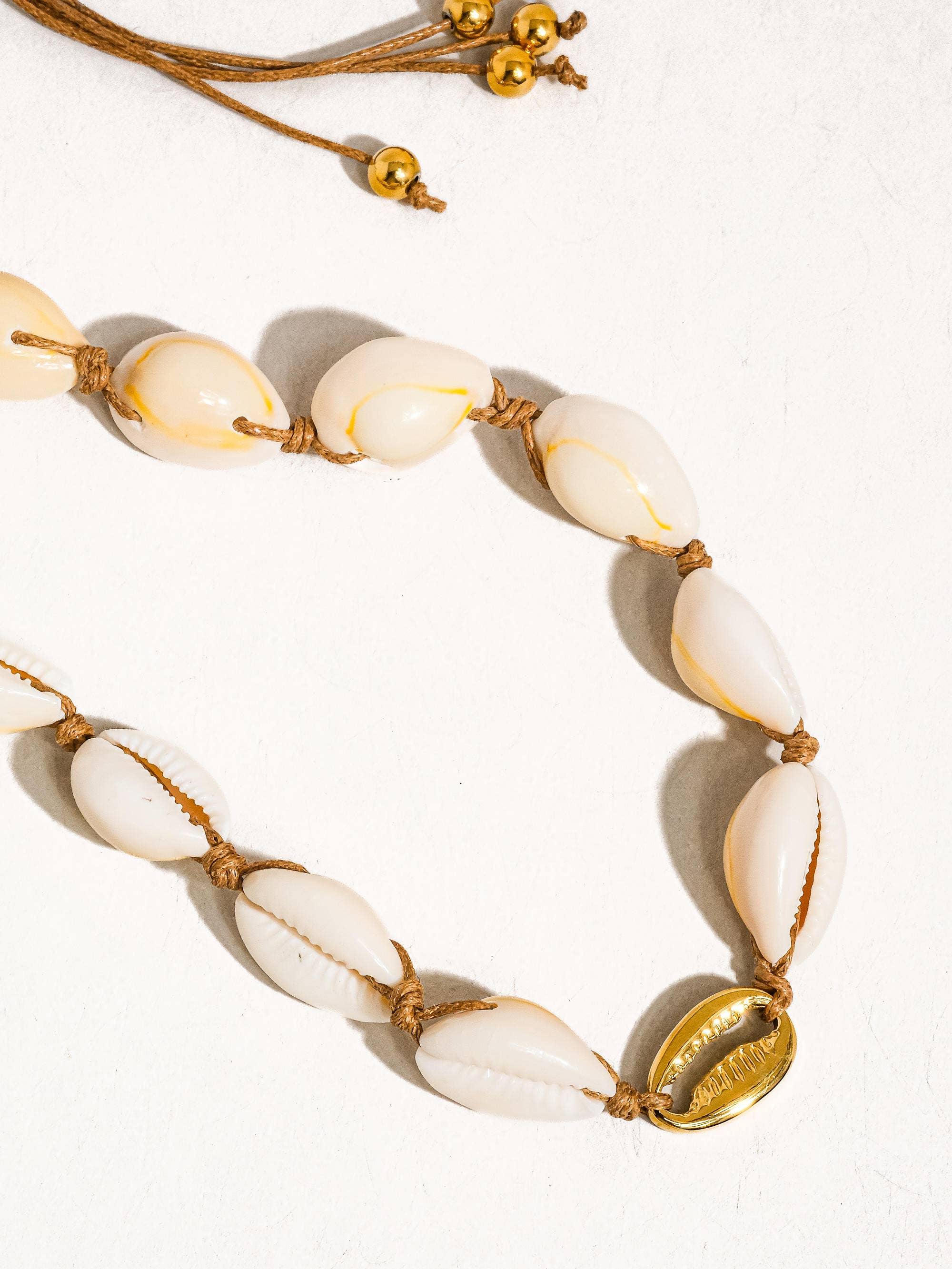 Flanerie Laie 18K Gold Non-Tarnish Shell Braided Necklace