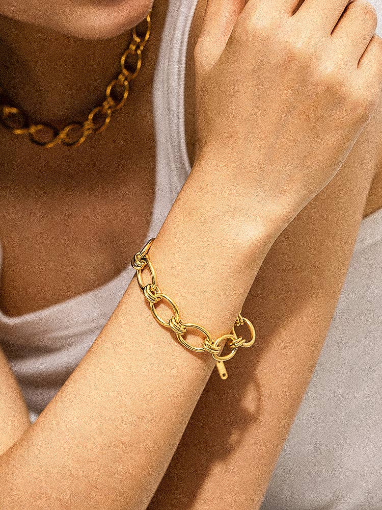 Flanerie Tila 18K Gold Non-Tarnish Bold Chain Bracelet