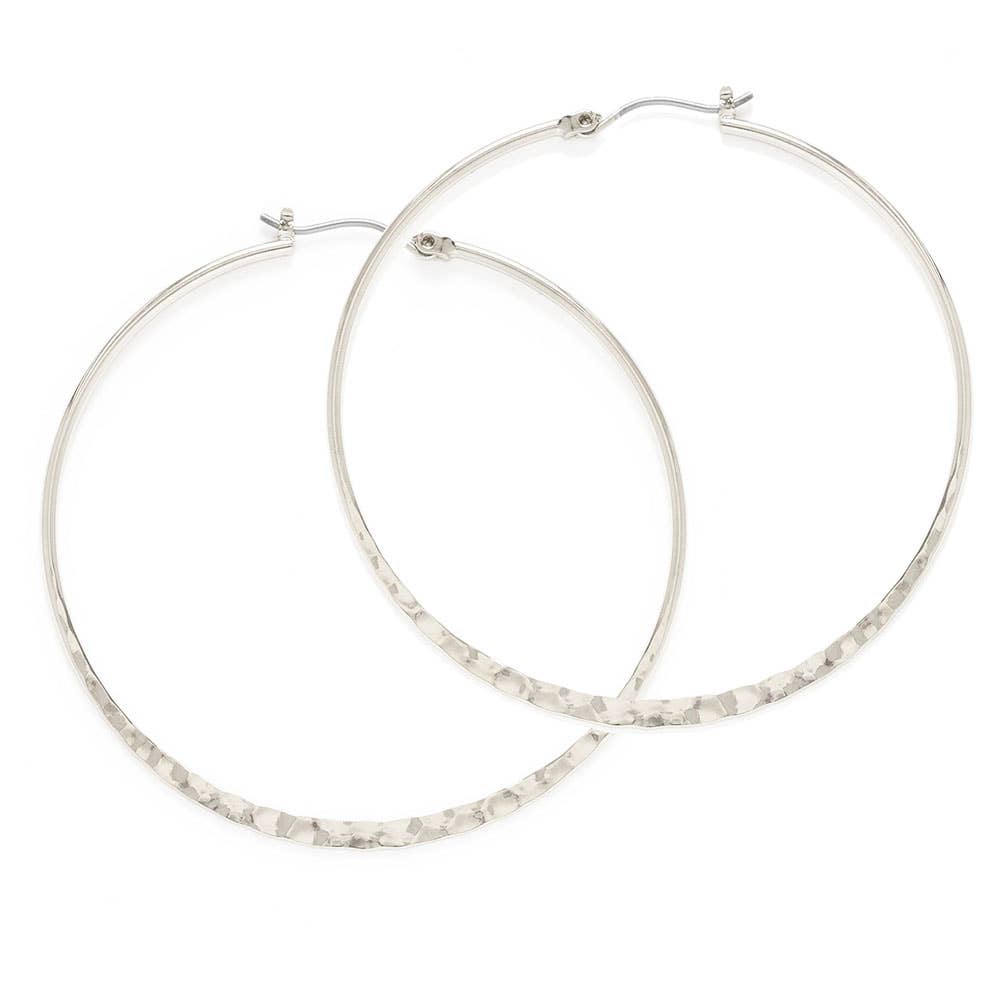 Amano Studio 2" Hammered Hoop Earrings