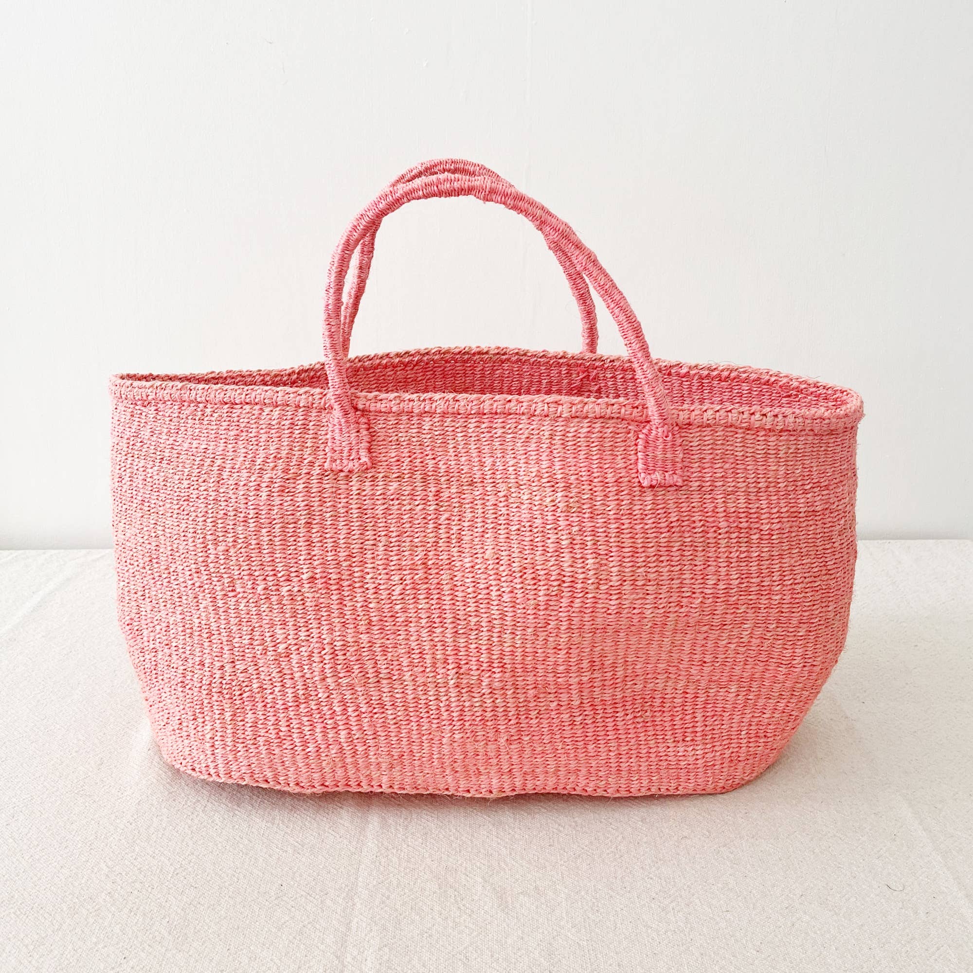 Amsha XL Sisal Tote: Pink Lemonade