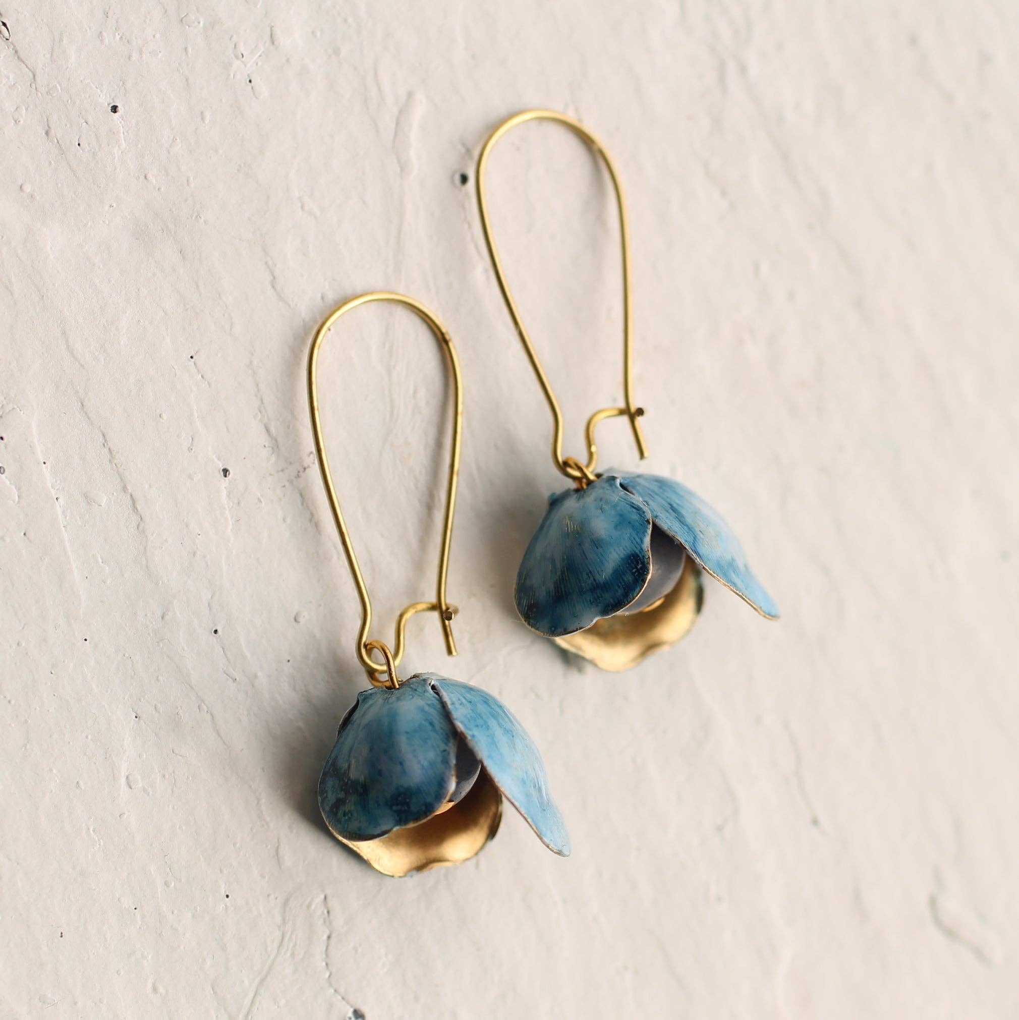 Silk Purse, Sow’s Ear Bluebell Earrings