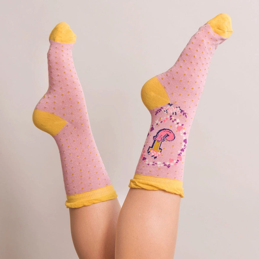 Powder Monogram Socks