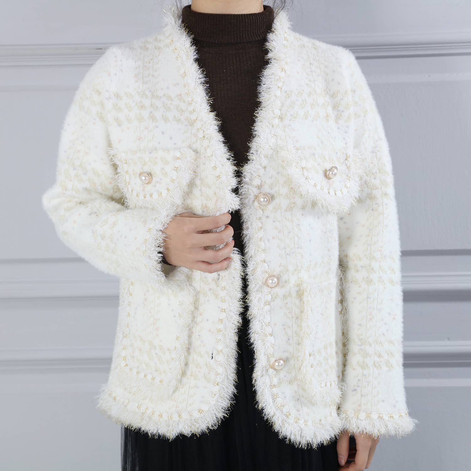 Thames Collection Super Soft Coco Knit Cardigan